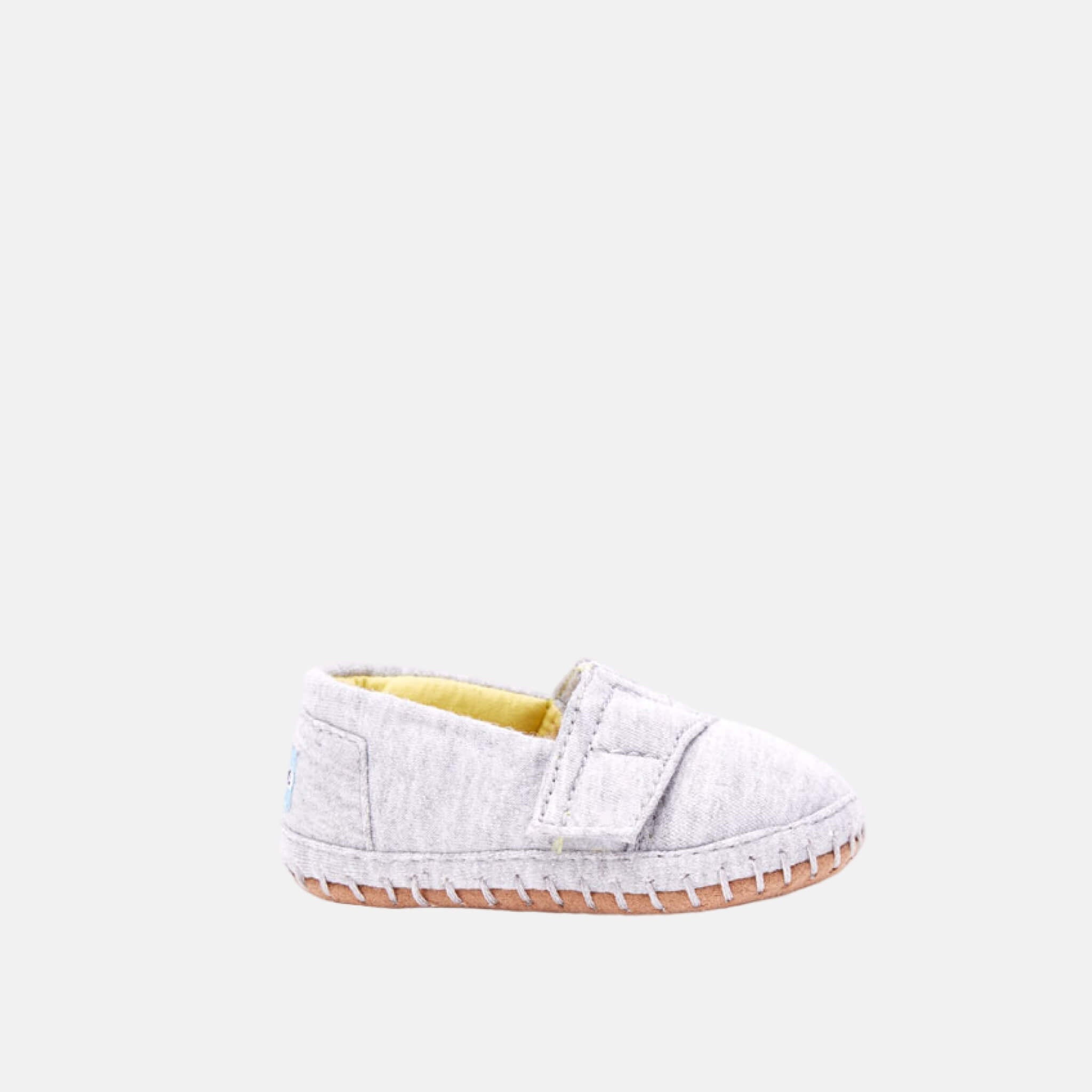 Detské šedé TOMS Jersey Tiny Crib Alpargata