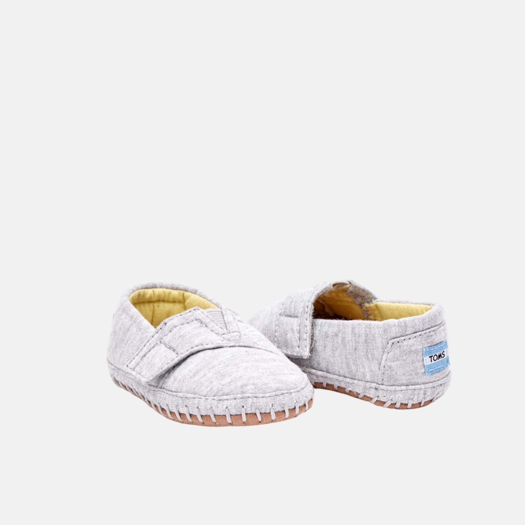 Detské šedé TOMS Jersey Tiny Crib Alpargata