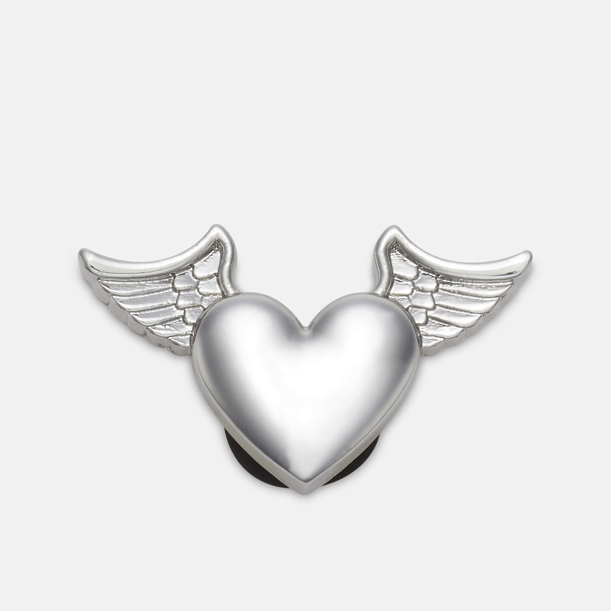 Jibbitz™ - Silver Metal Heart and Wings