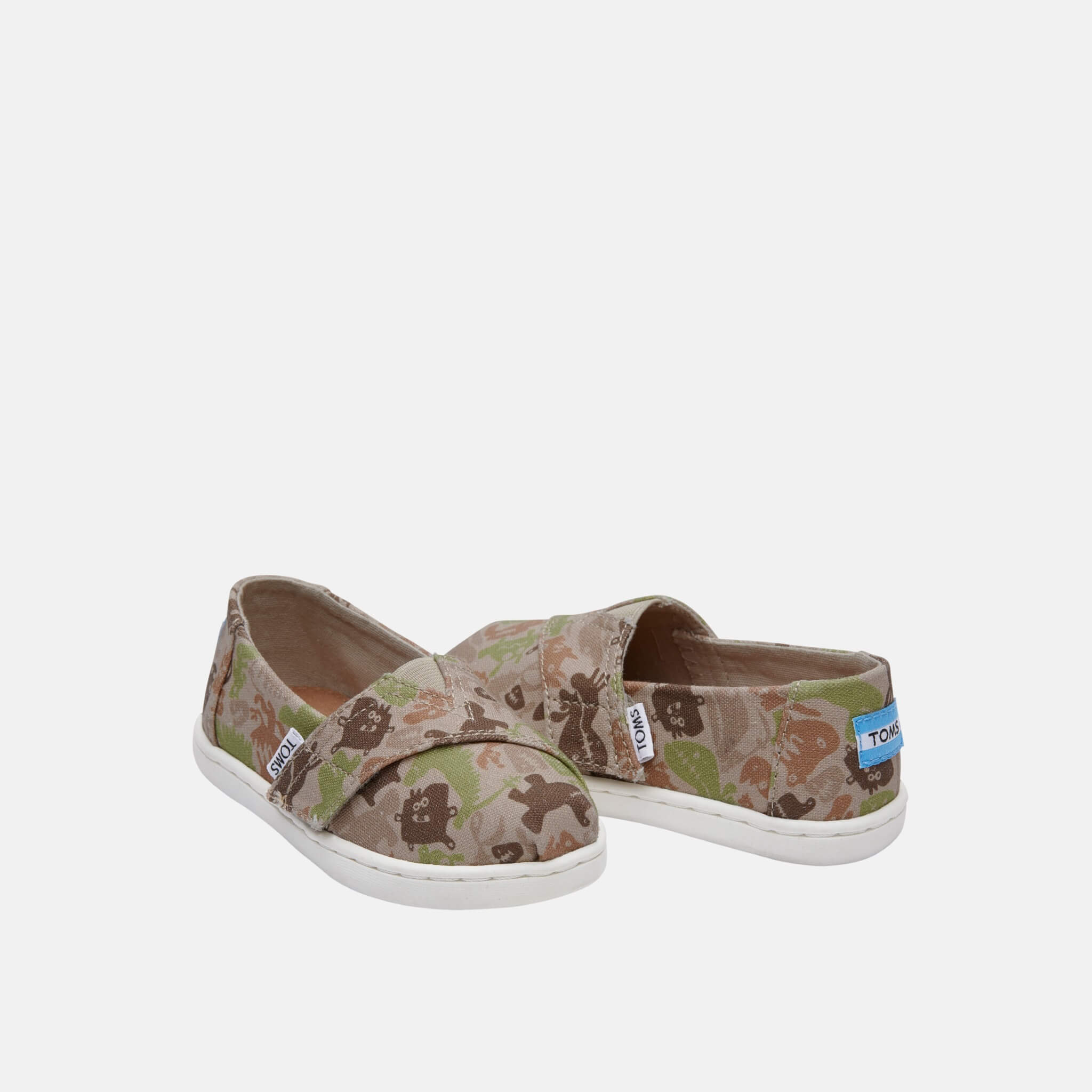 Detské béžové TOMS Creatures Camo Seasonal Classics Tiny Alpargata