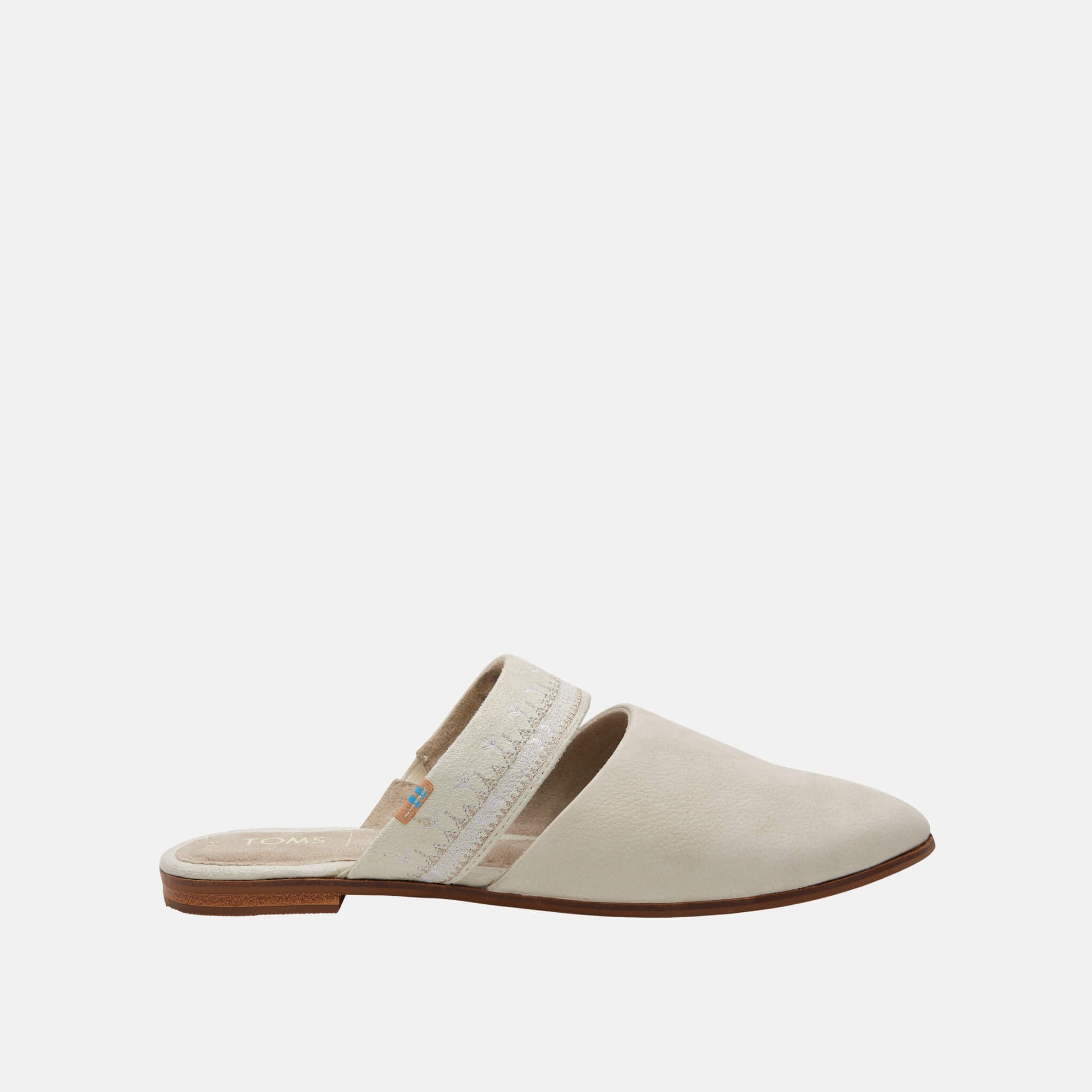 Dámske béžové šľapky TOMS Off White Nubuck Jutti Mule