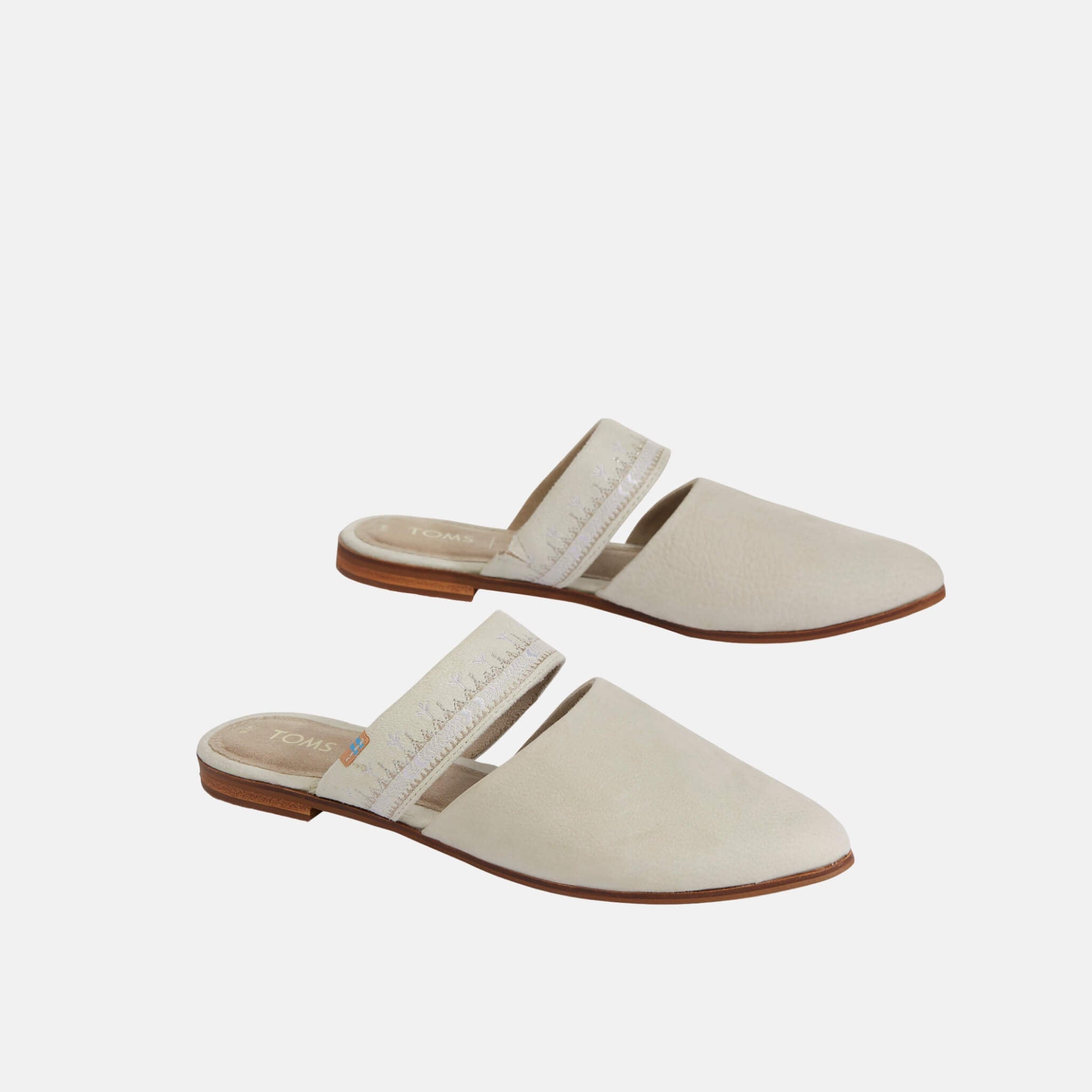Dámske béžové šľapky TOMS Off White Nubuck Jutti Mule