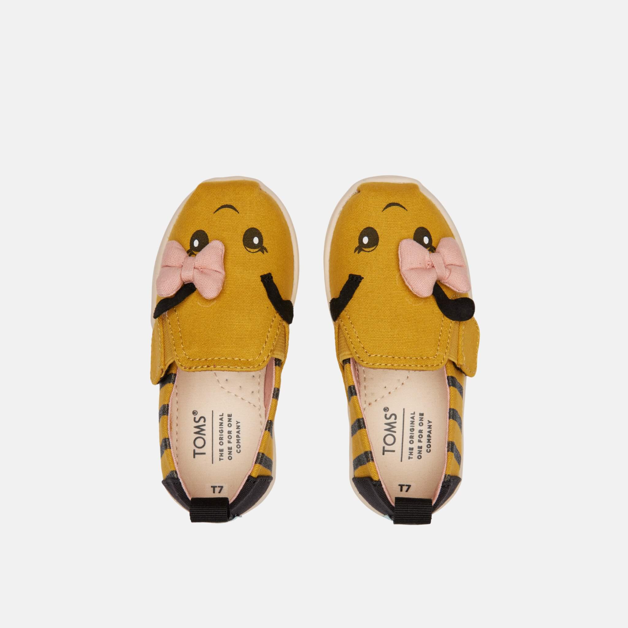 Detské žlté espadrilky TOMS Tiny Alpargata Twin Gore