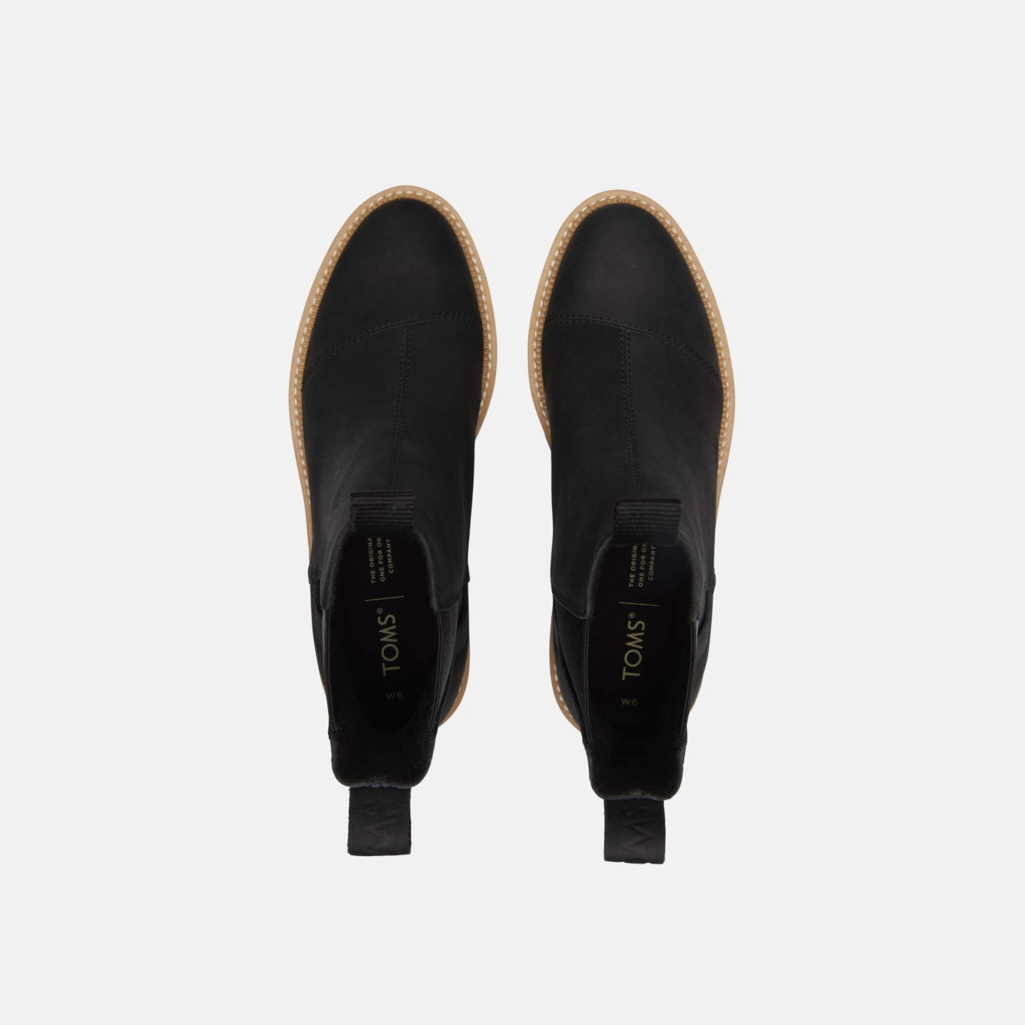 Dámske čierne kožené členkové topánky TOMS Dakota