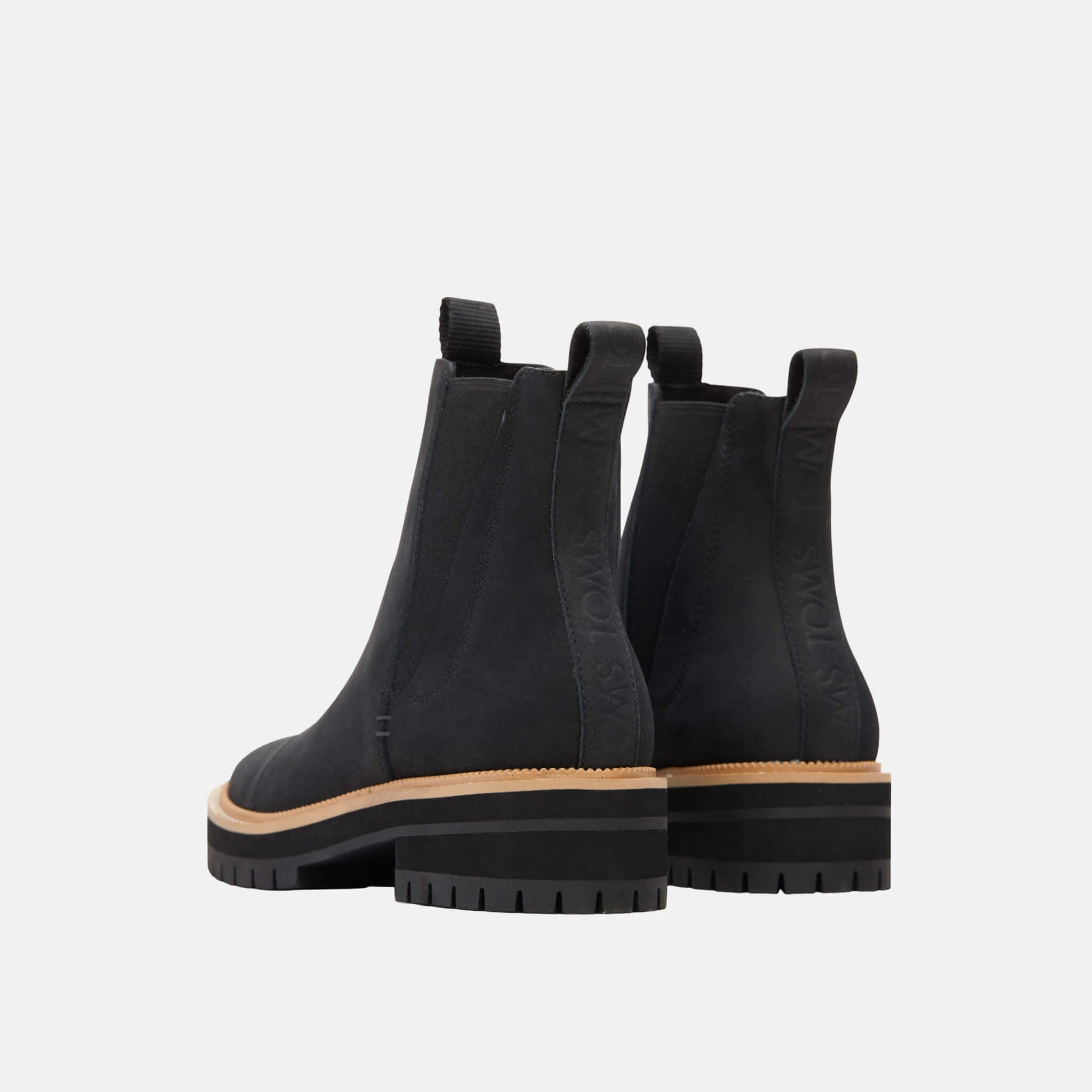 Dámske čierne kožené členkové topánky TOMS Dakota