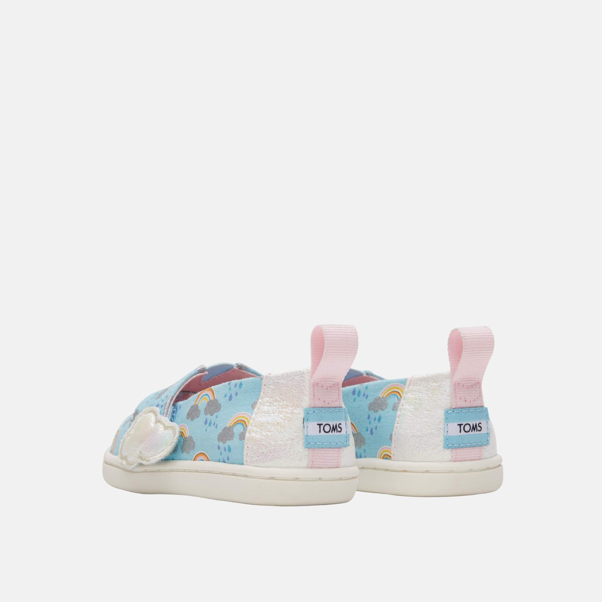 Detské modré espadrilky s dúhou TOMS Tiny Alpargata