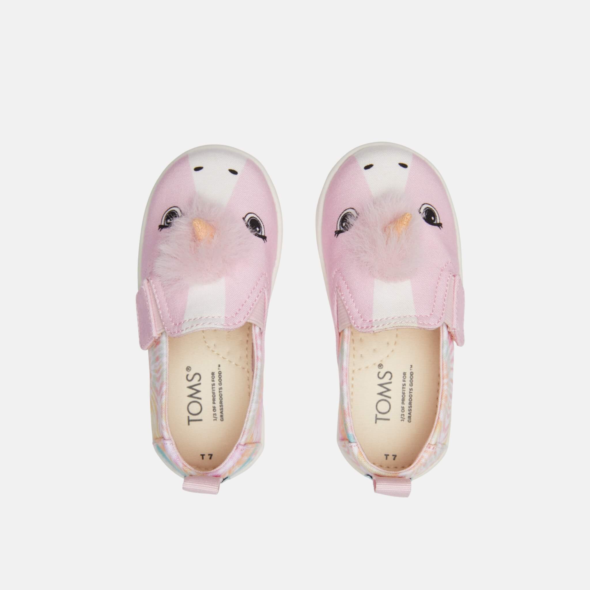 Detské ružové espadrilky TOMS Tiny Alpargata Twin Gore