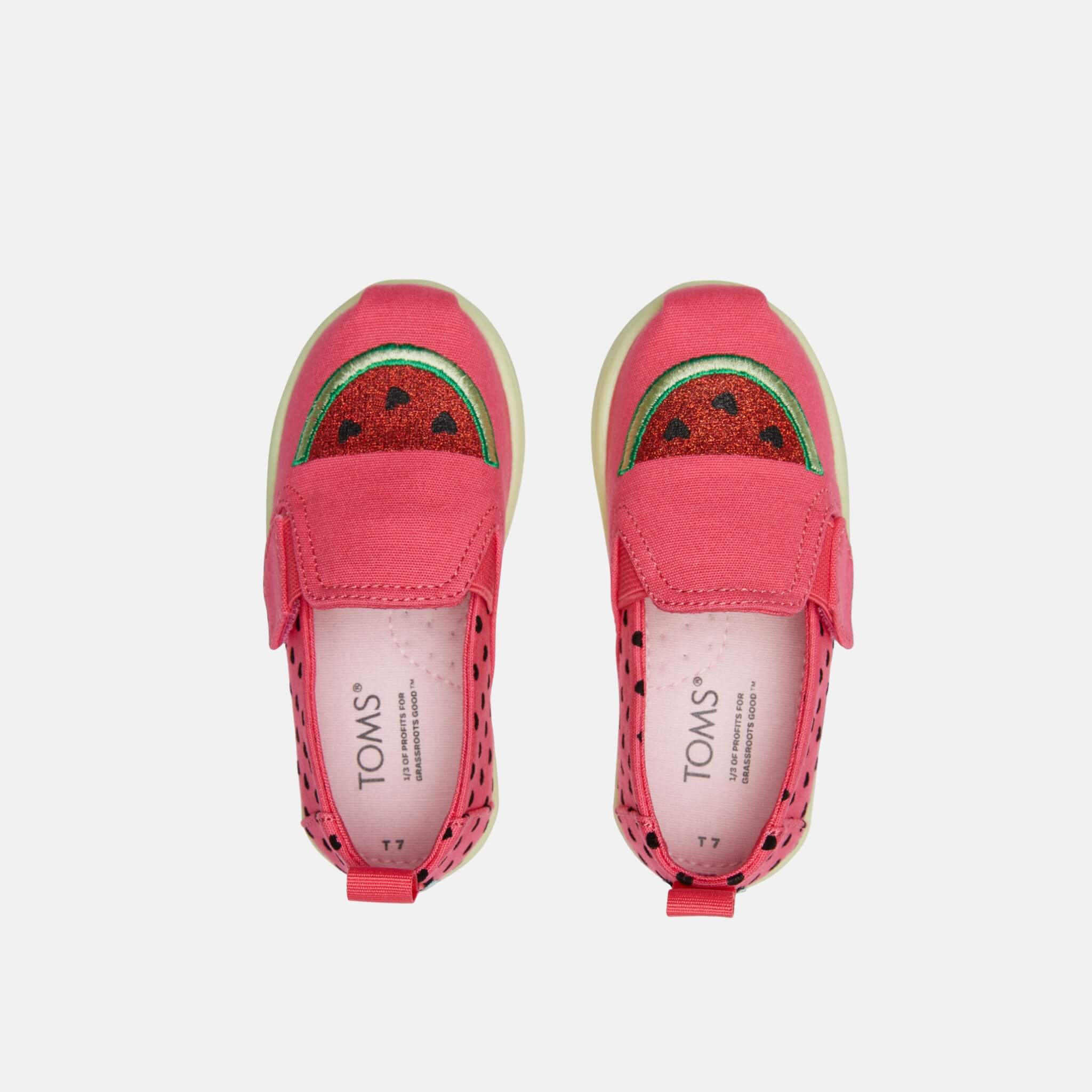 Detské ružové espadrilky TOMS Tiny Alpargata Twin Gore