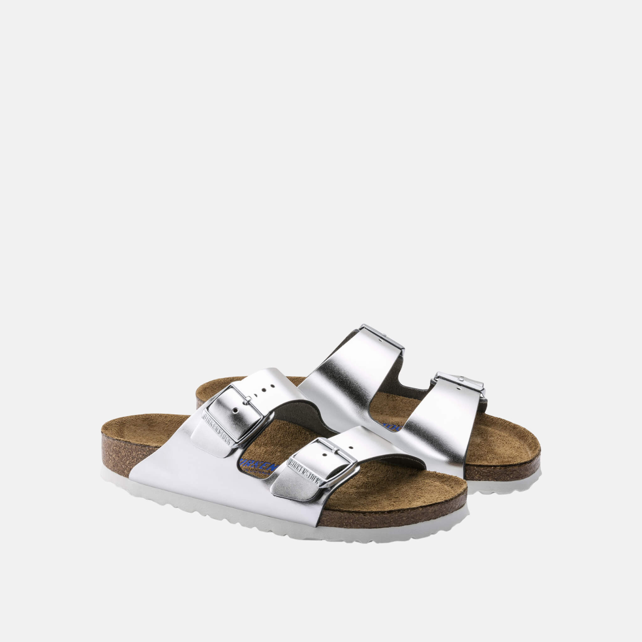 Strieborné Regular papuče Birkenstock Arizona Leather