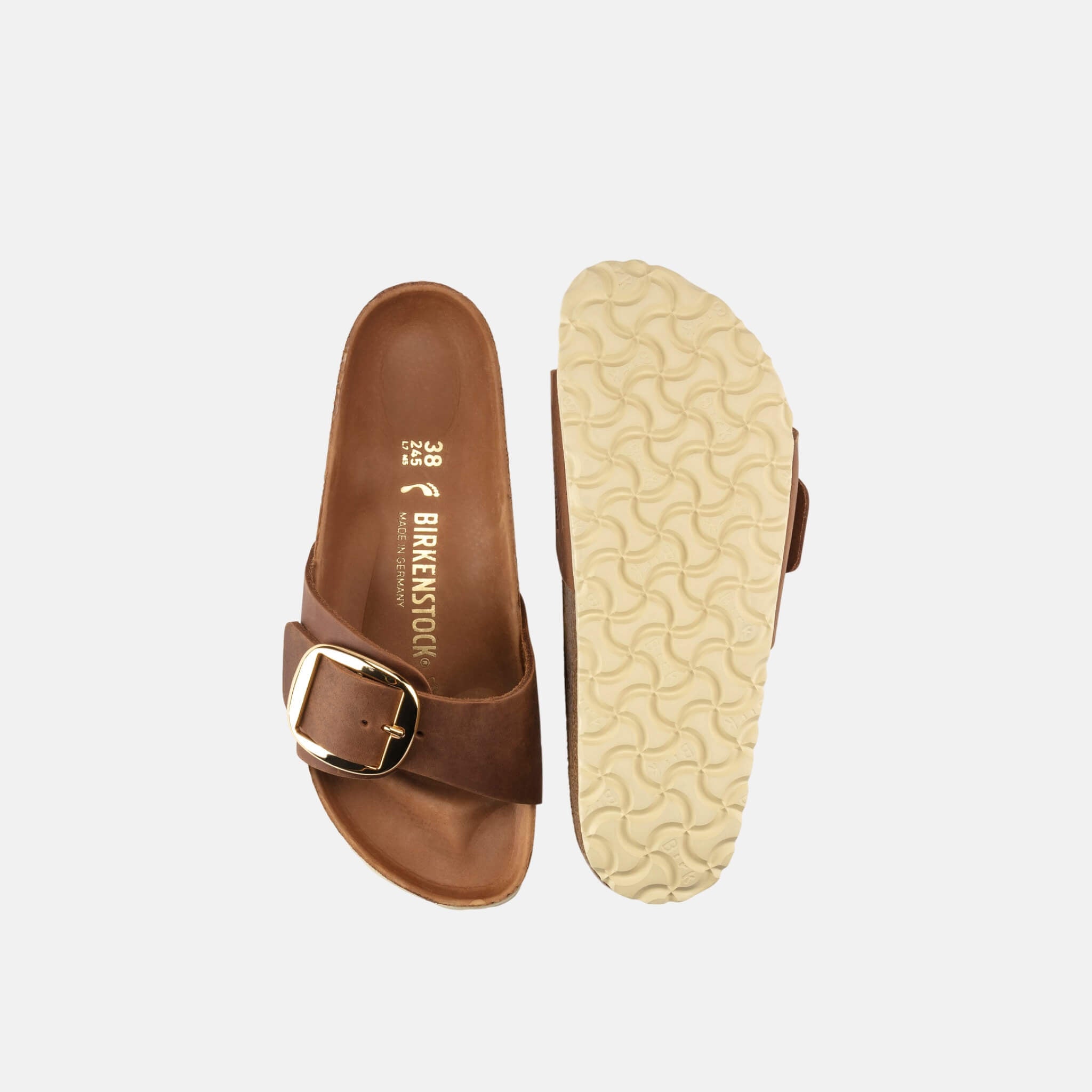 Hnedé Regular Šľapky Birkenstock Madrid Big Buckle Oiled Leather