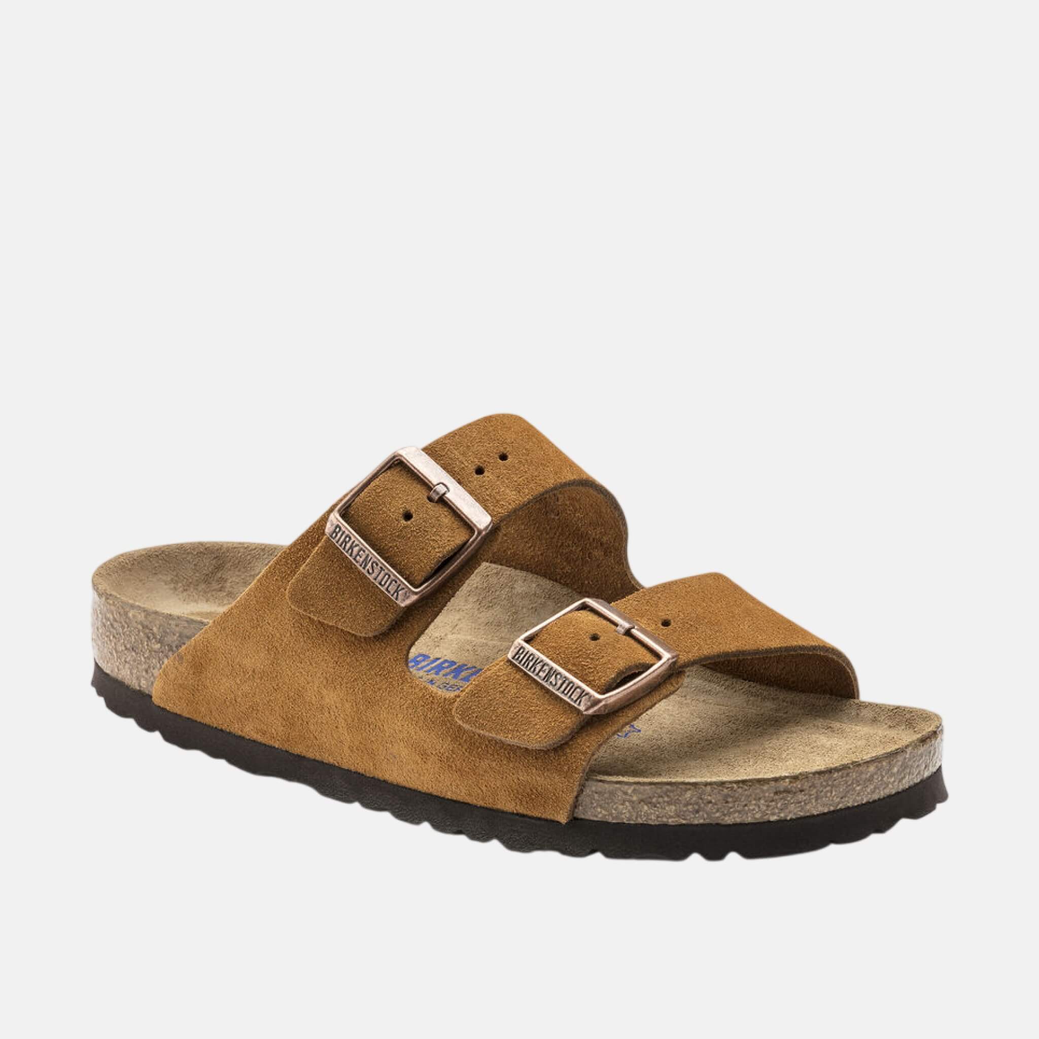 Hnedé Regular šľapky Birkenstock Arizona Soft Footbed Suede