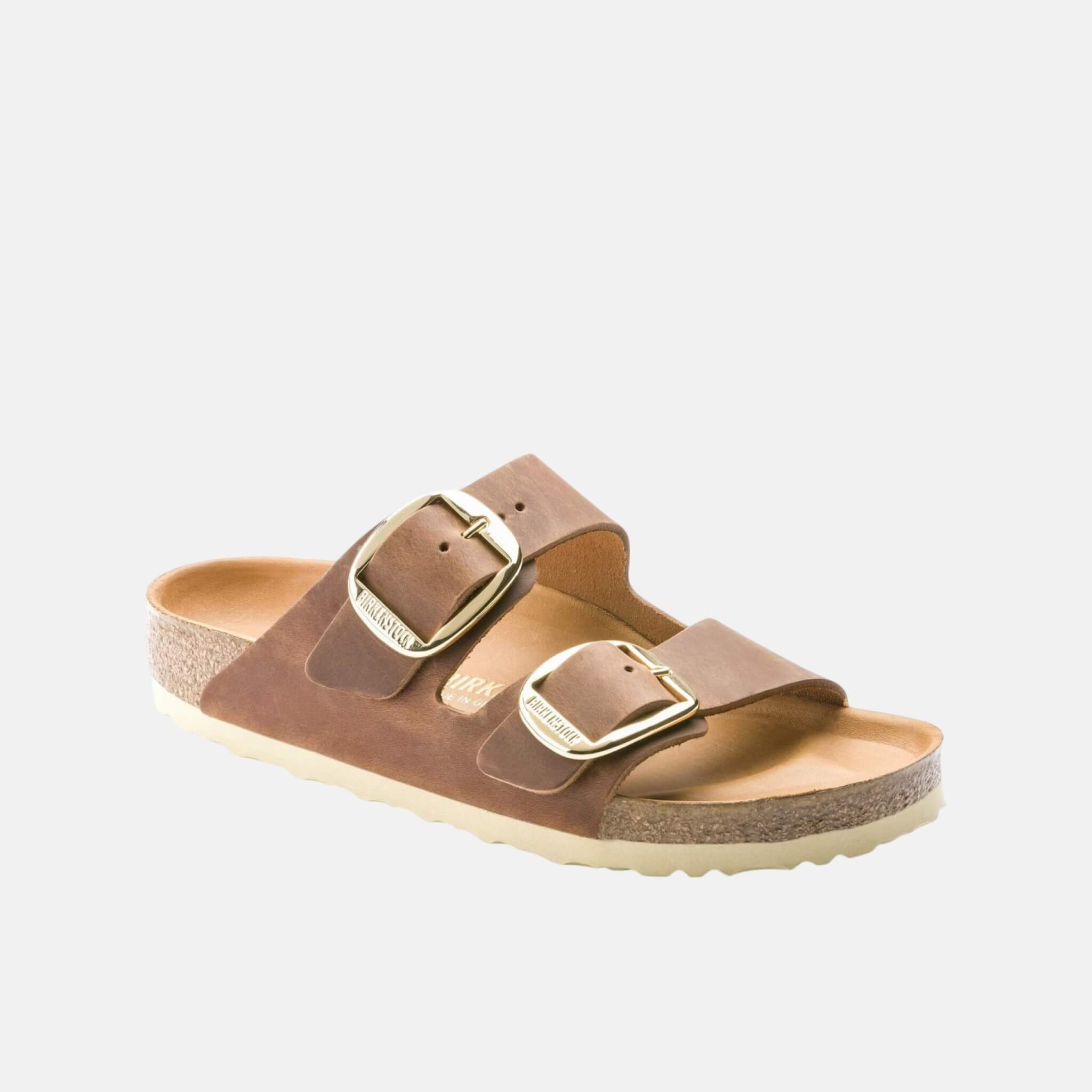 Hnedé Regular Šľapky Birkenstock Arizona Big Buckle Oiled Leather