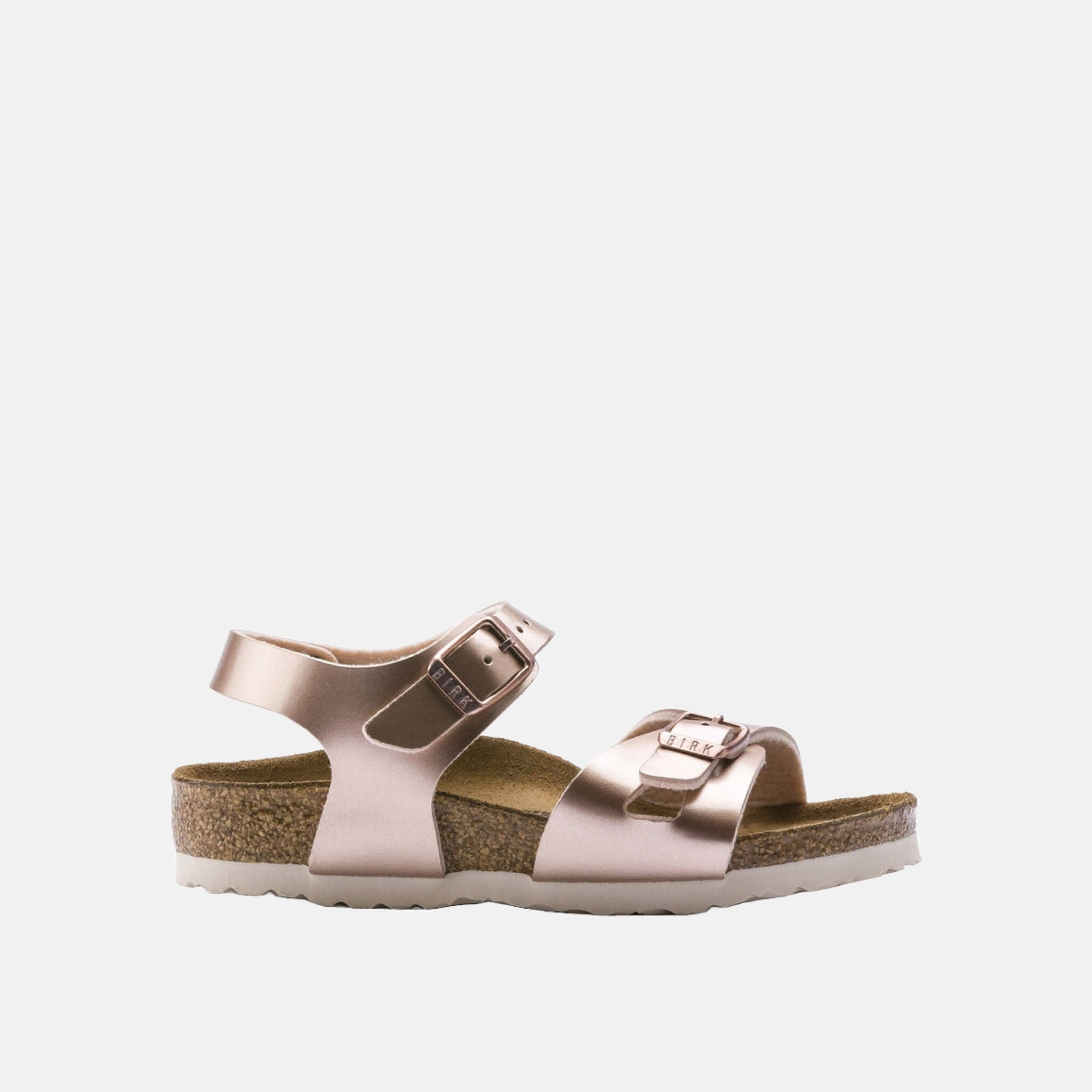 Detské ružové Regular sandále Birkenstock Rio Birko-Flor Electric Metallic