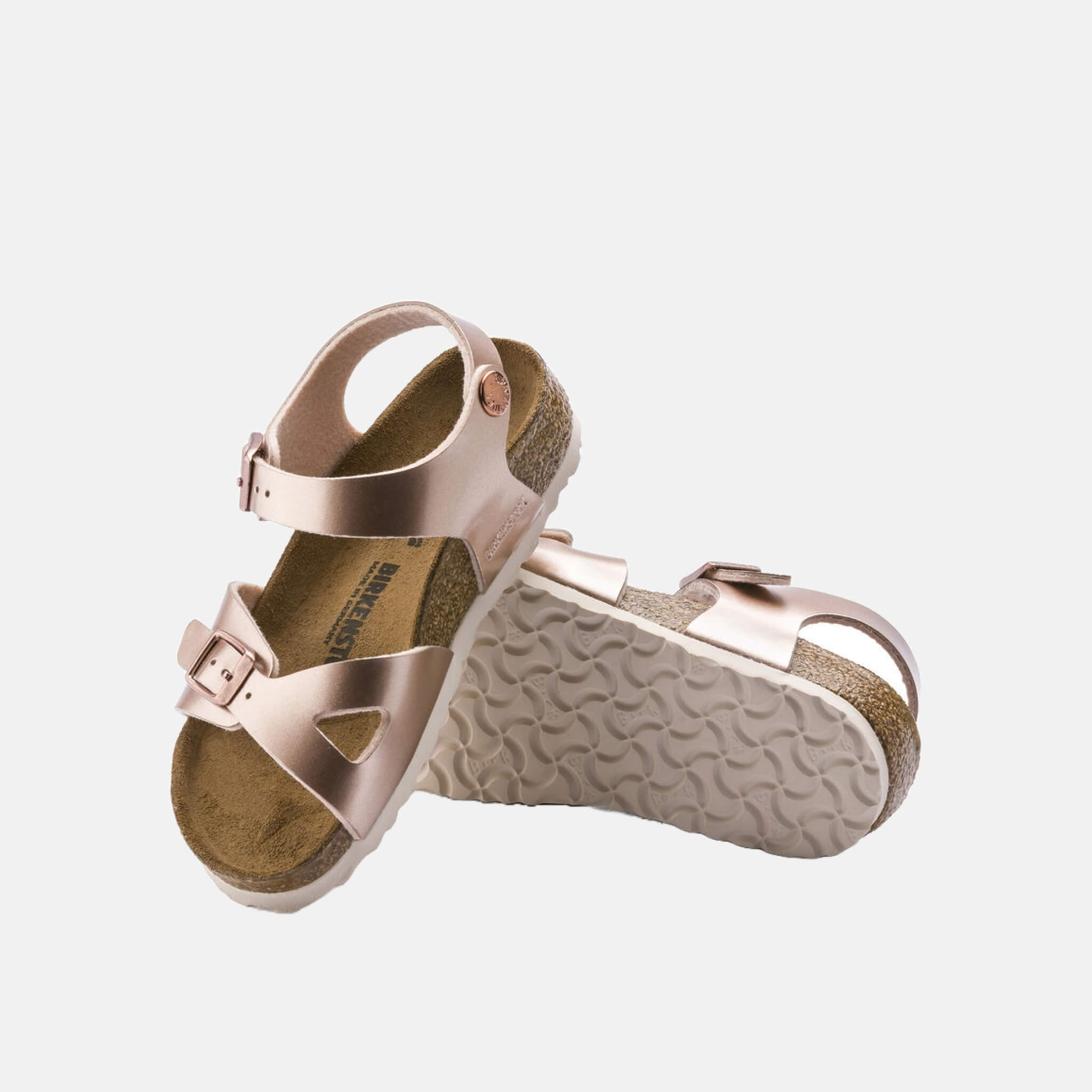 Detské ružové Regular sandále Birkenstock Rio Birko-Flor Electric Metallic