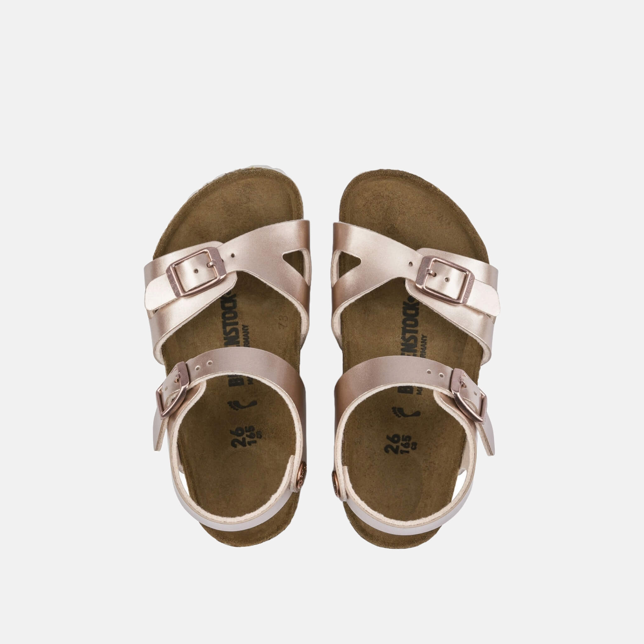 Detské ružové Regular sandále Birkenstock Rio Birko-Flor Electric Metallic