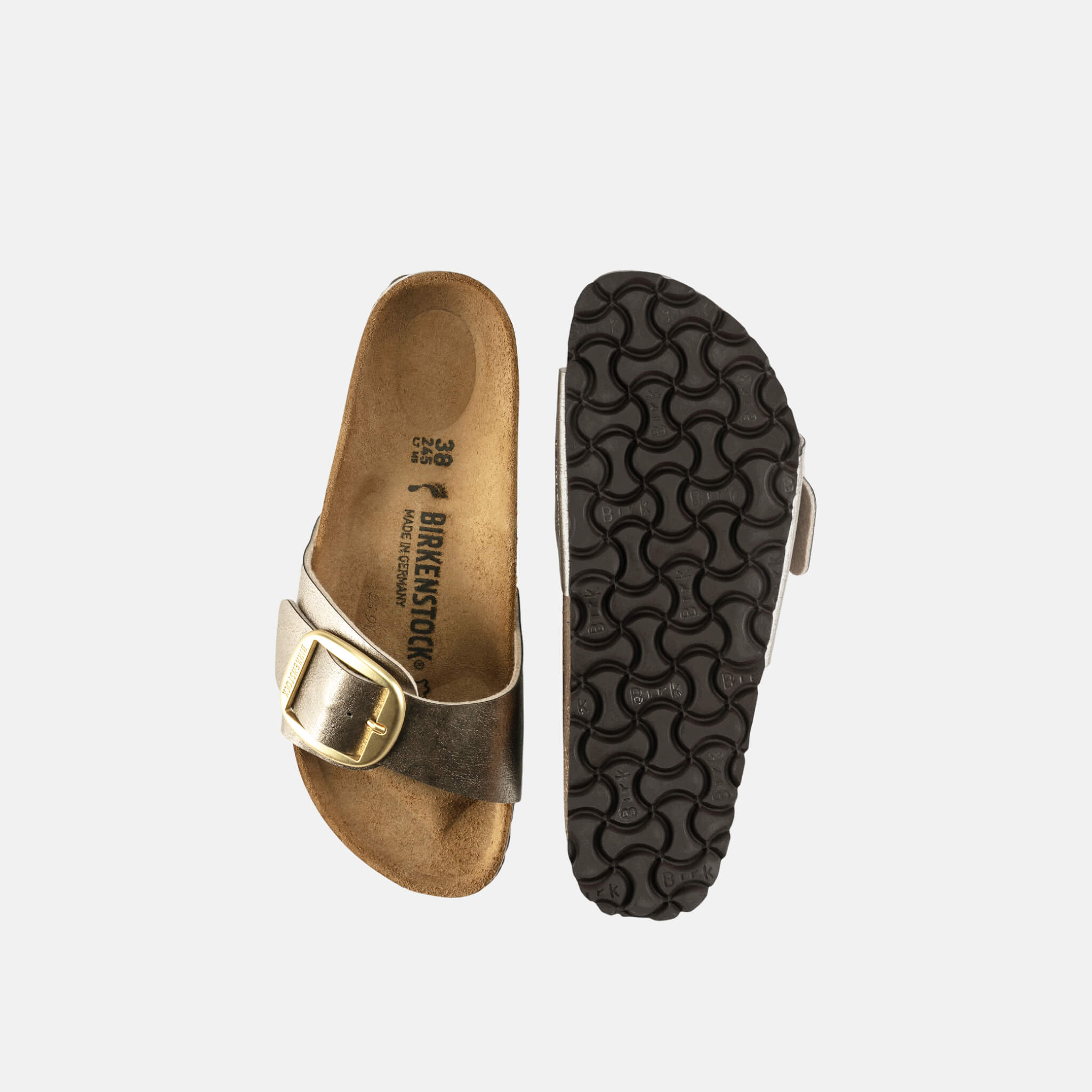Zlaté Regular Šľapky Birkenstock Madrid Big Buckle Graceful