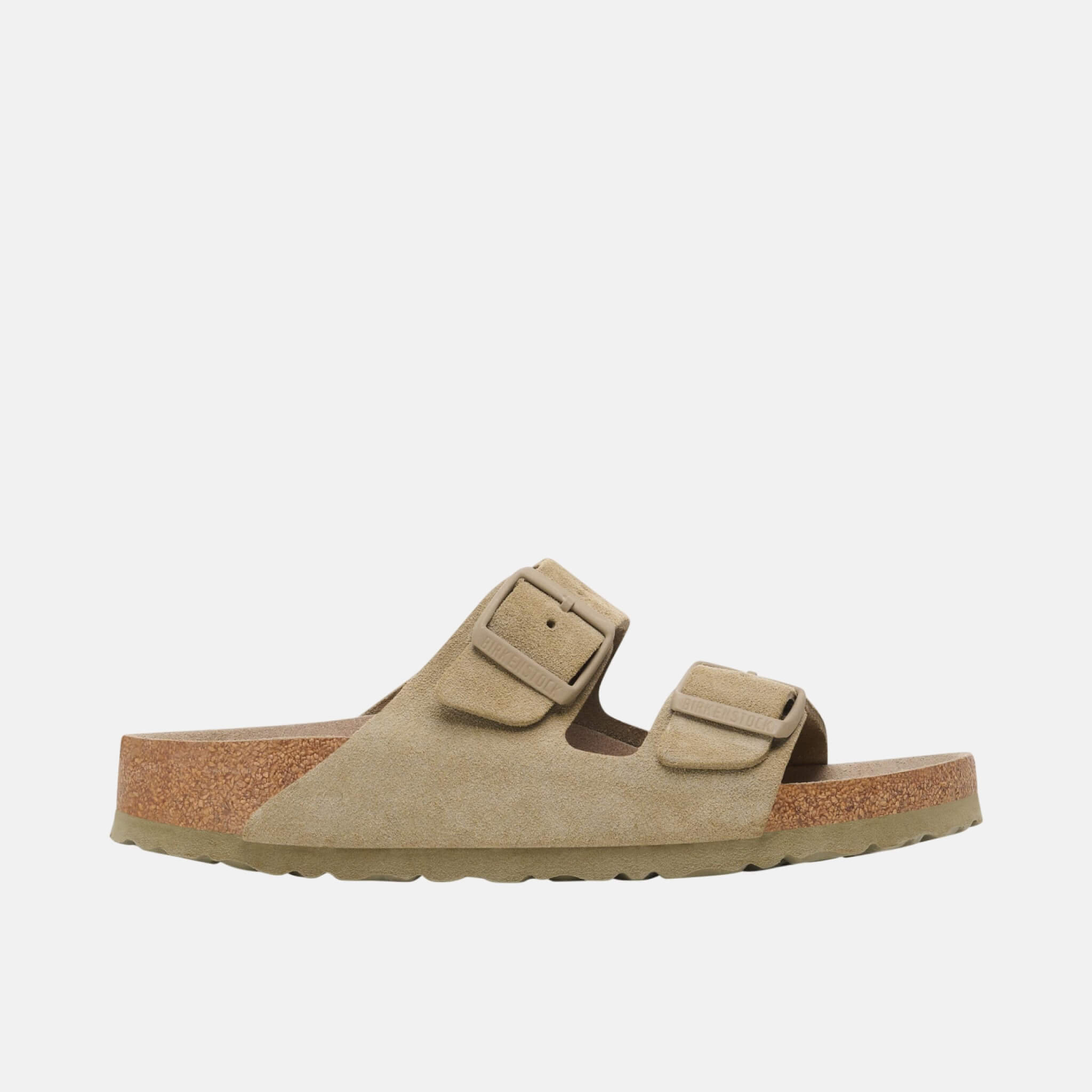 Šedé Regular Šľapky Arizona Soft Footbed Suede Leather