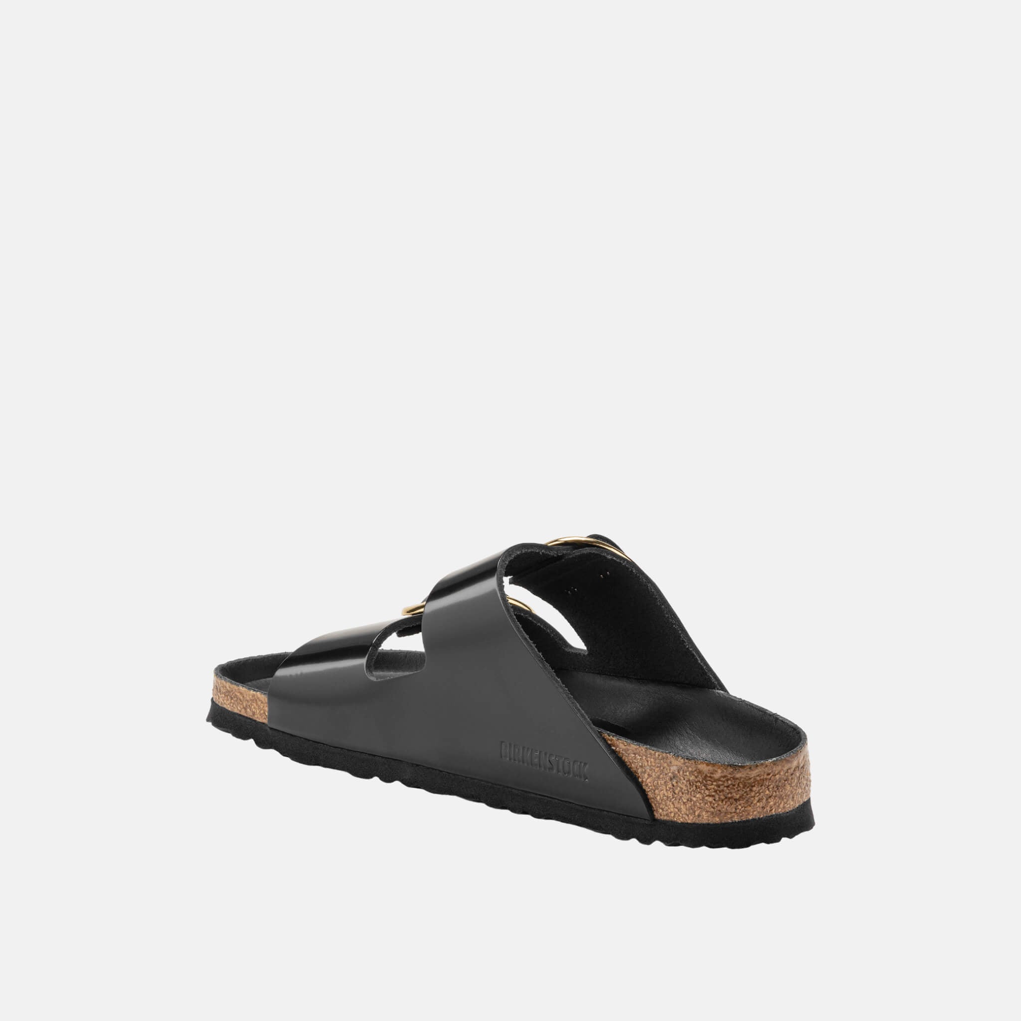 Čierne Regular Šľapky Birkenstock Arizona Big Buckle High Shine Leather