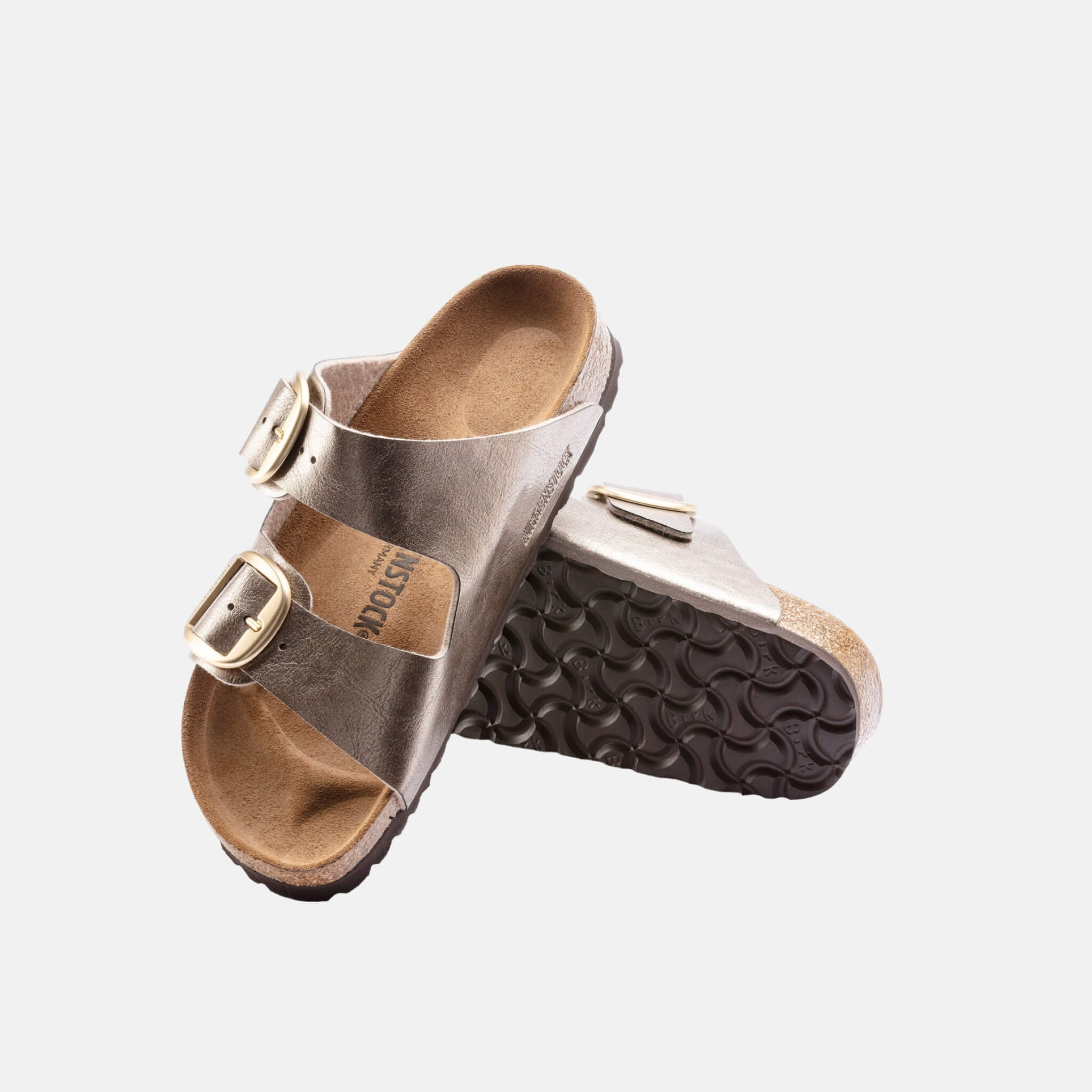 Zlaté Regular Šľapky Birkenstock Arizona Big Buckle Graceful