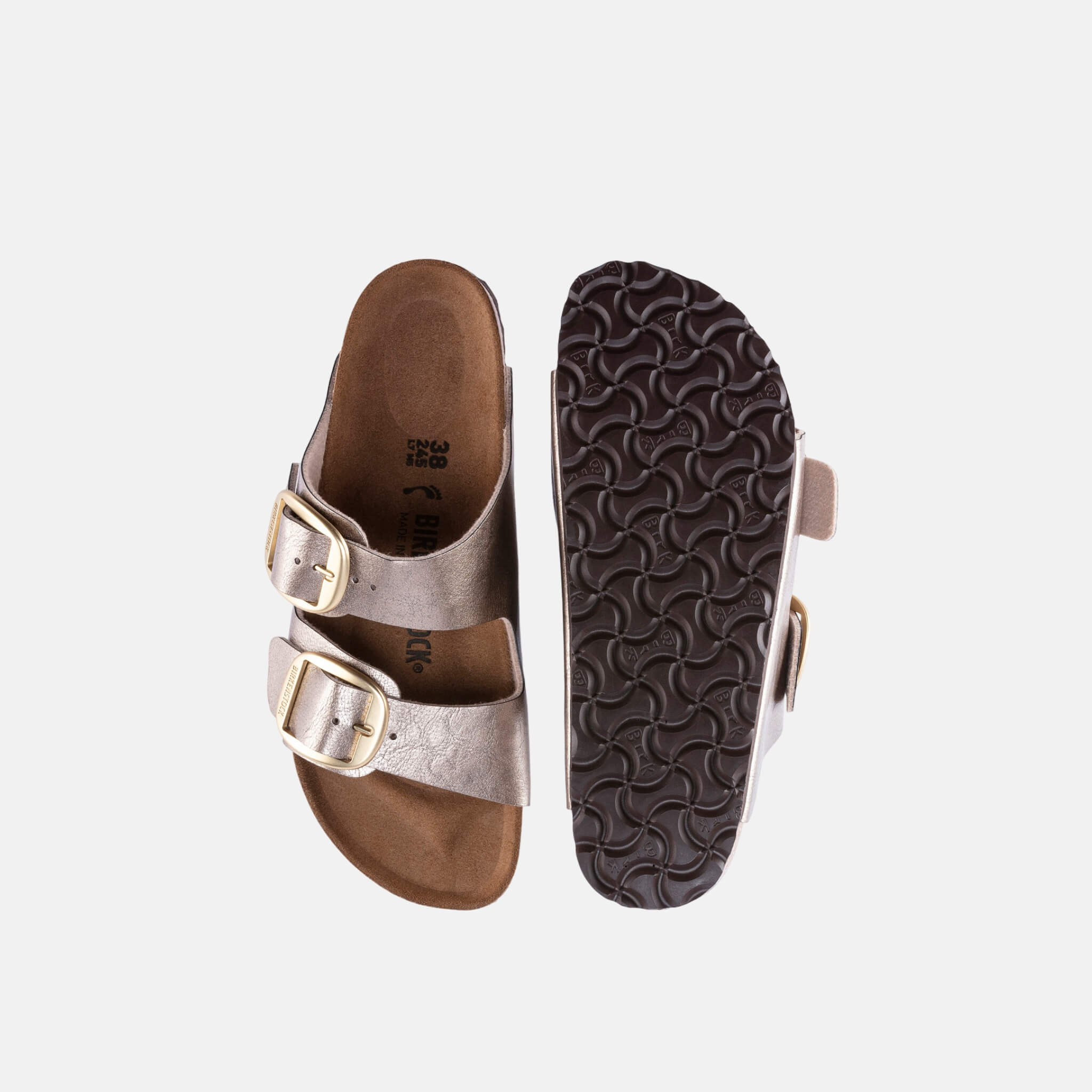 Zlaté Regular Šľapky Birkenstock Arizona Big Buckle Graceful