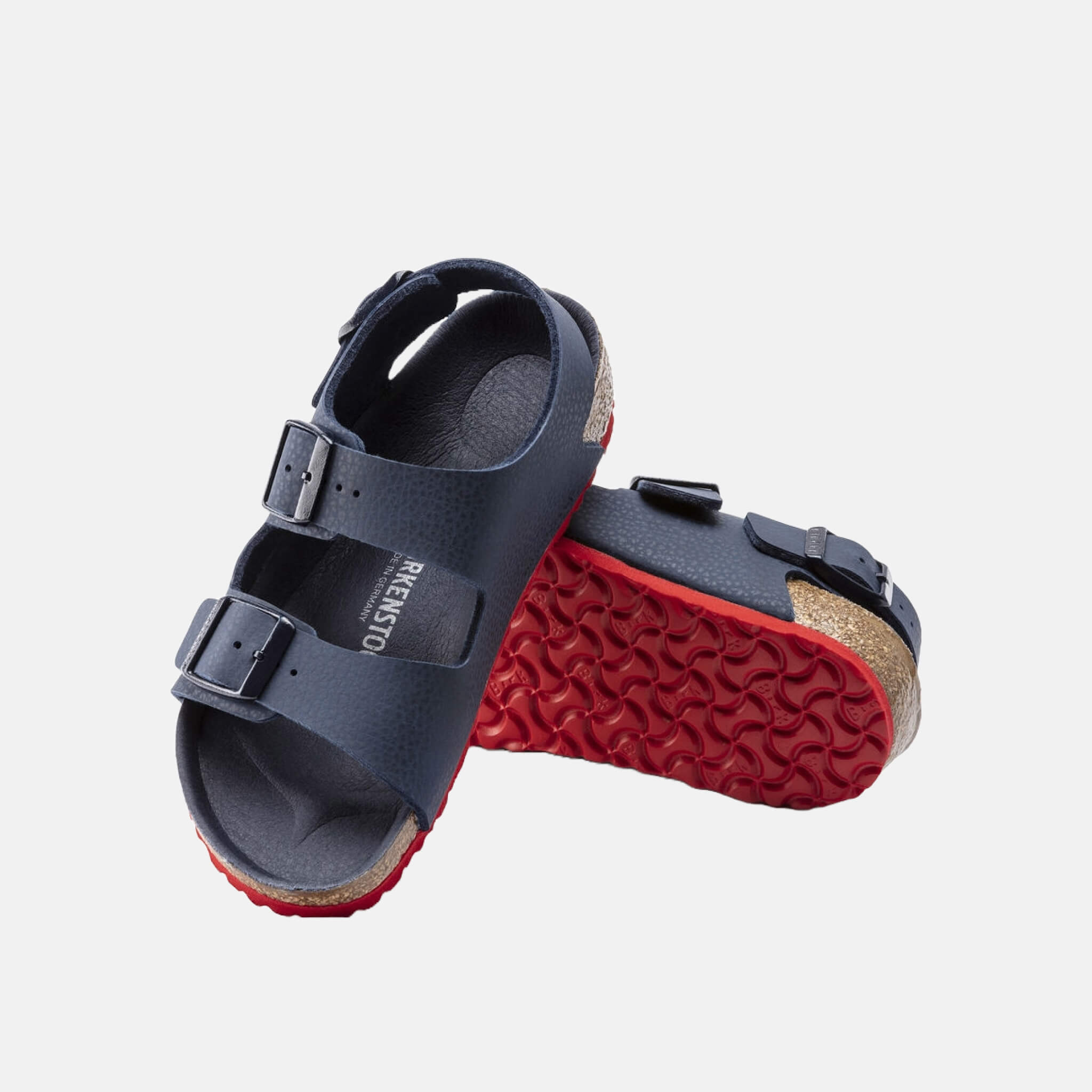 Detské modré Regular sandále Birkenstock Milano Birko-Flor