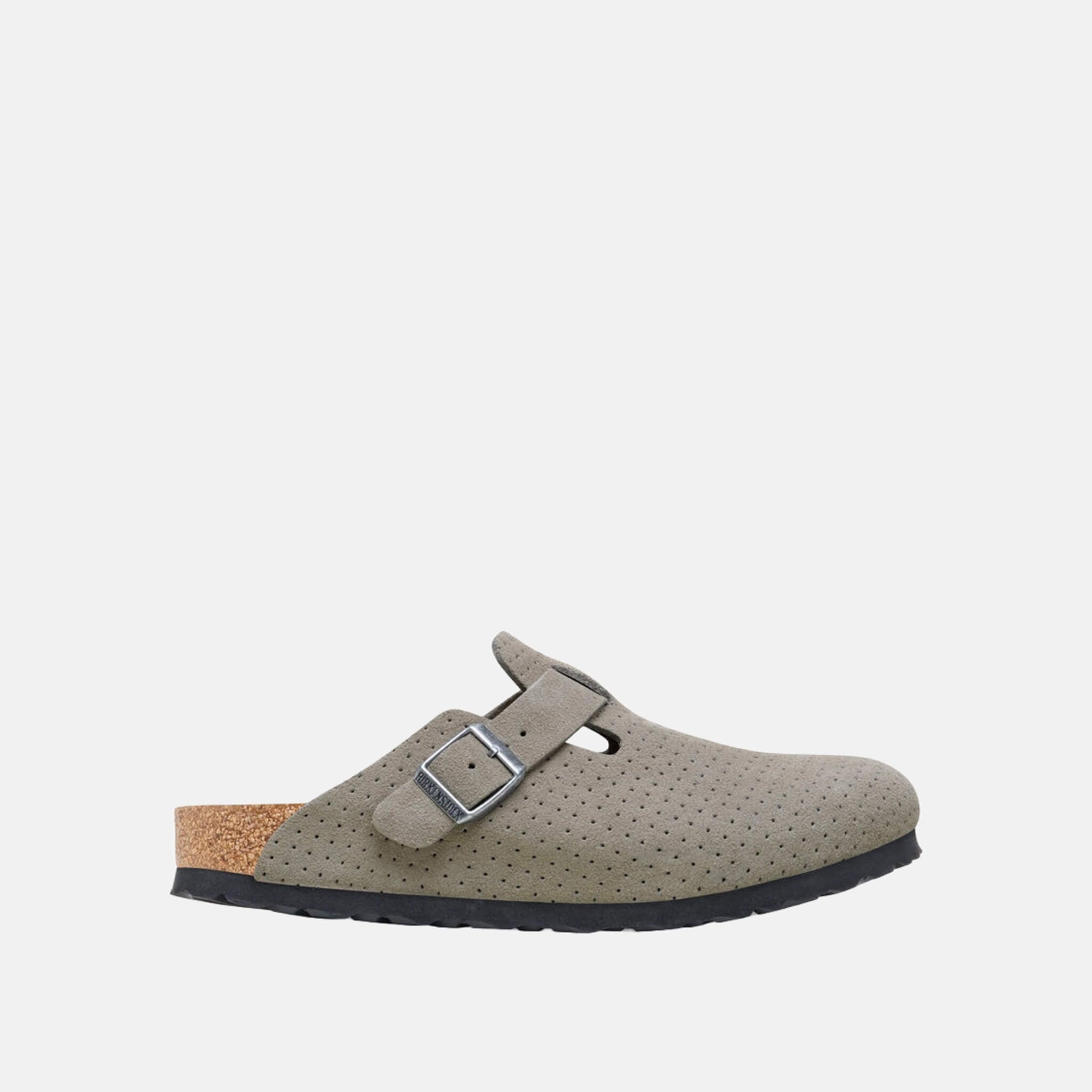 Šedé Regular Šľapky Birkenstock Boston Suede Leather Embossed