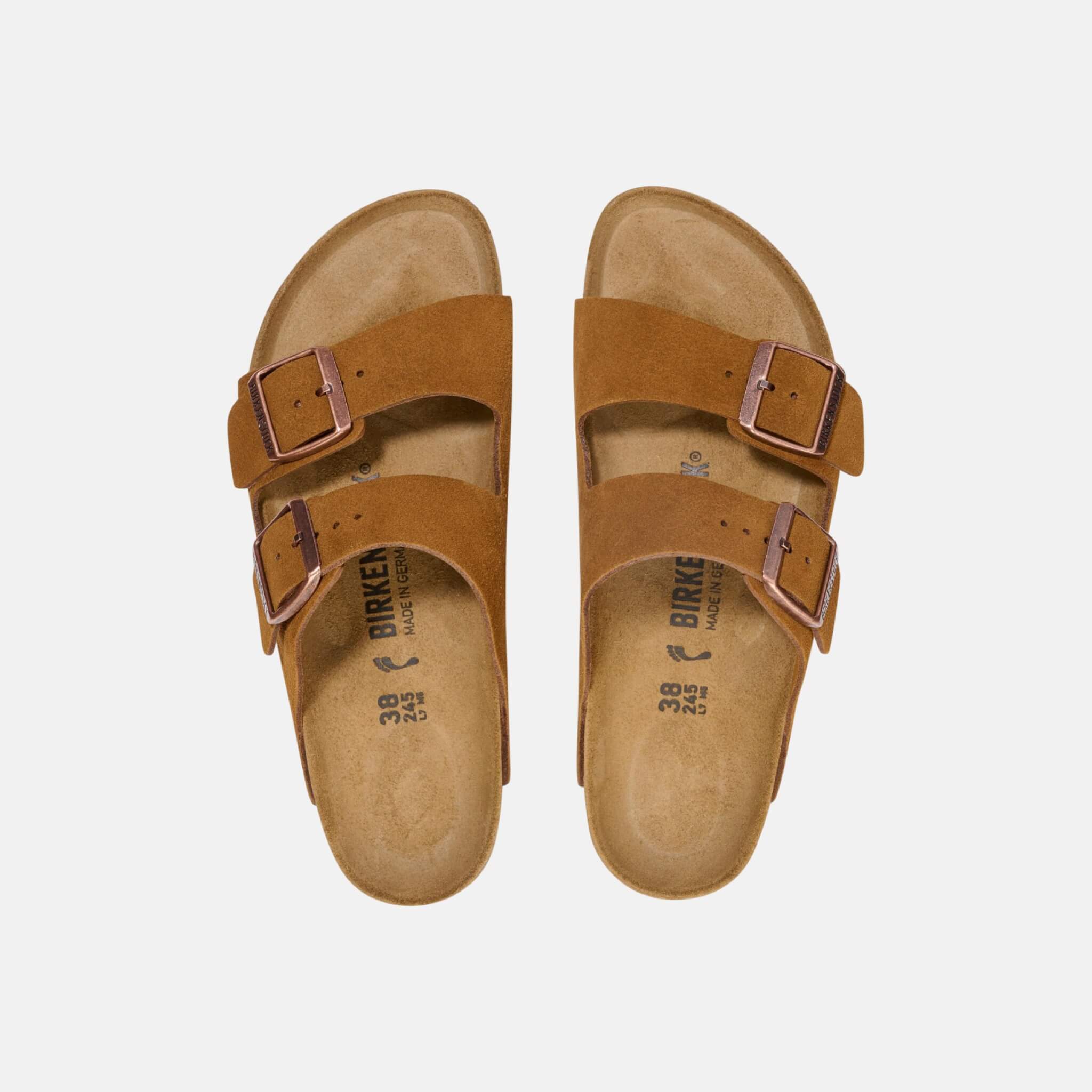 Hnedé Regular Šľapky Birkenstock Arizona Suede Leather