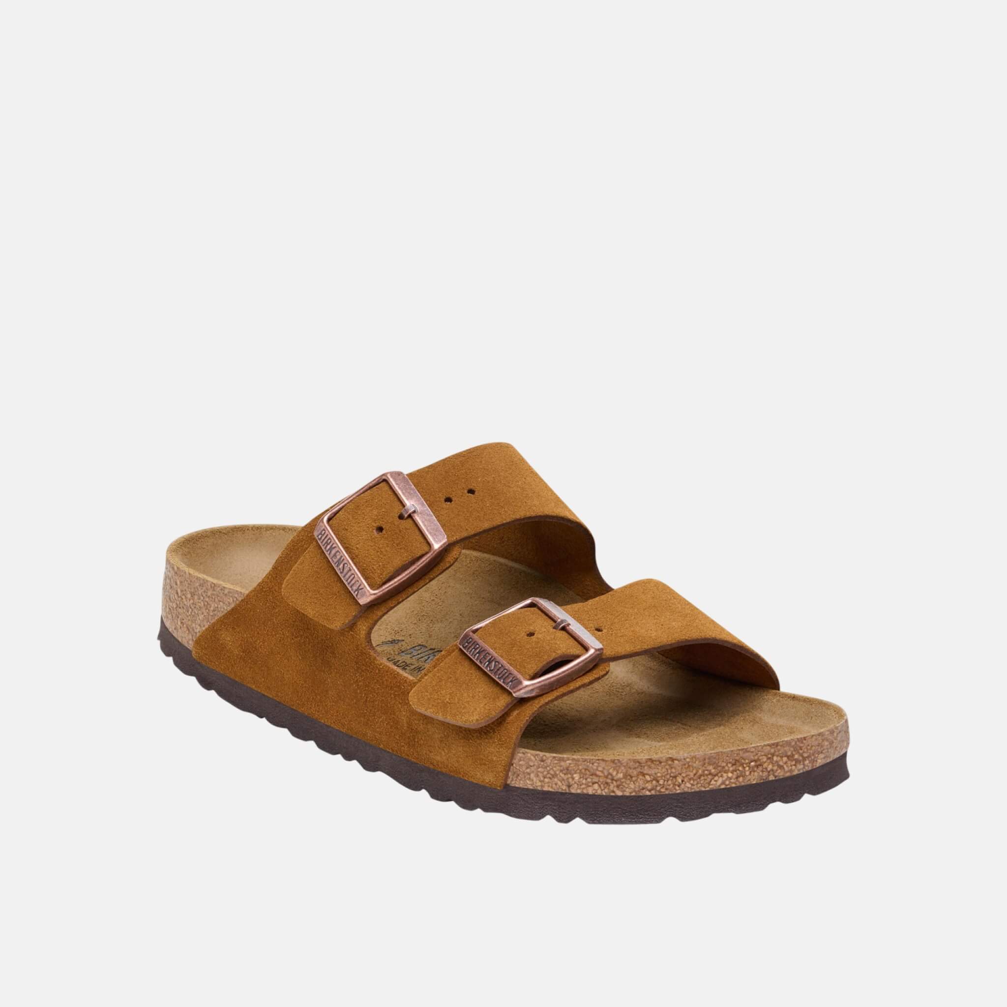 Hnedé Regular Šľapky Birkenstock Arizona Suede Leather