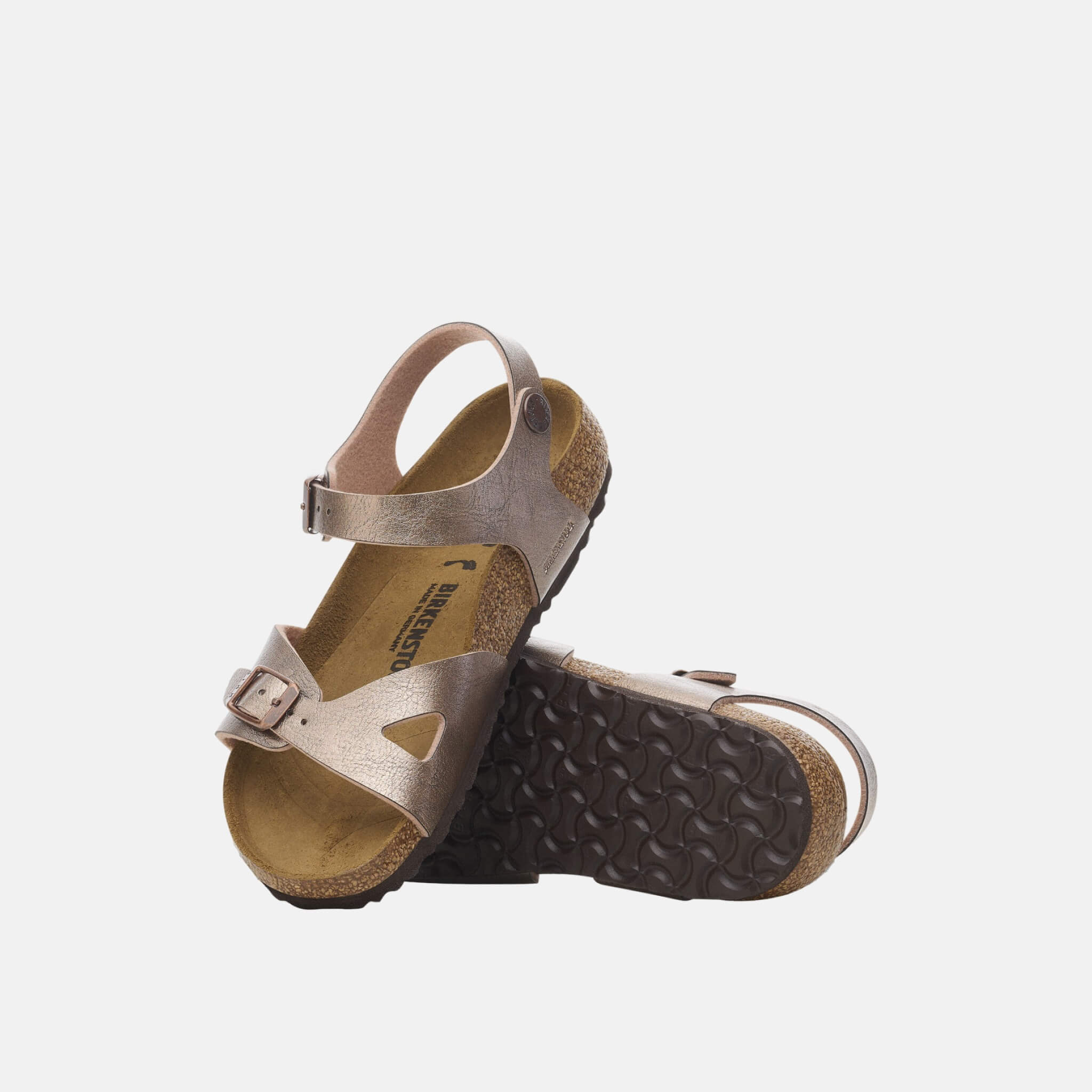 Detské Medené Regular Sandále Birkenstock Rio Birko-Flor