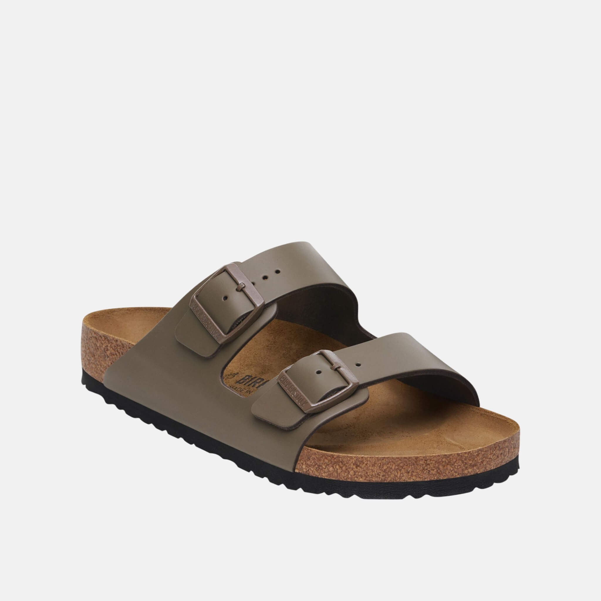 Hnedé Regular Šľapky Arizona Natural Leather