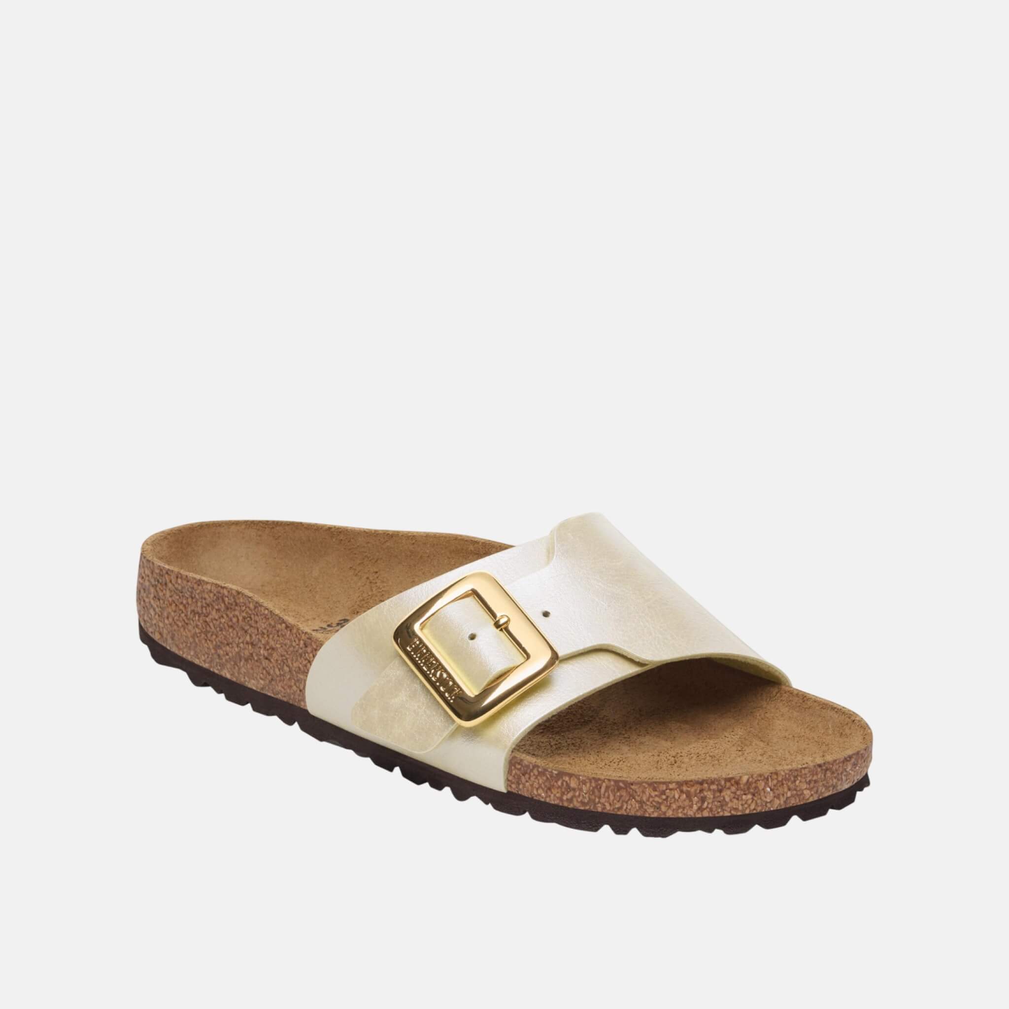 Béžové Regular Šľapky Catalina Cushion Buckle Birko-Flor