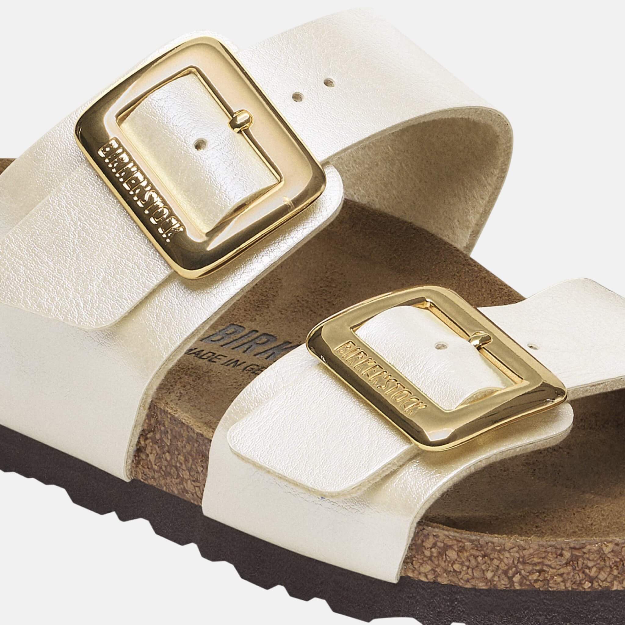Biele Regular Šľapky Sydney Cushion Buckle Birko-Flor