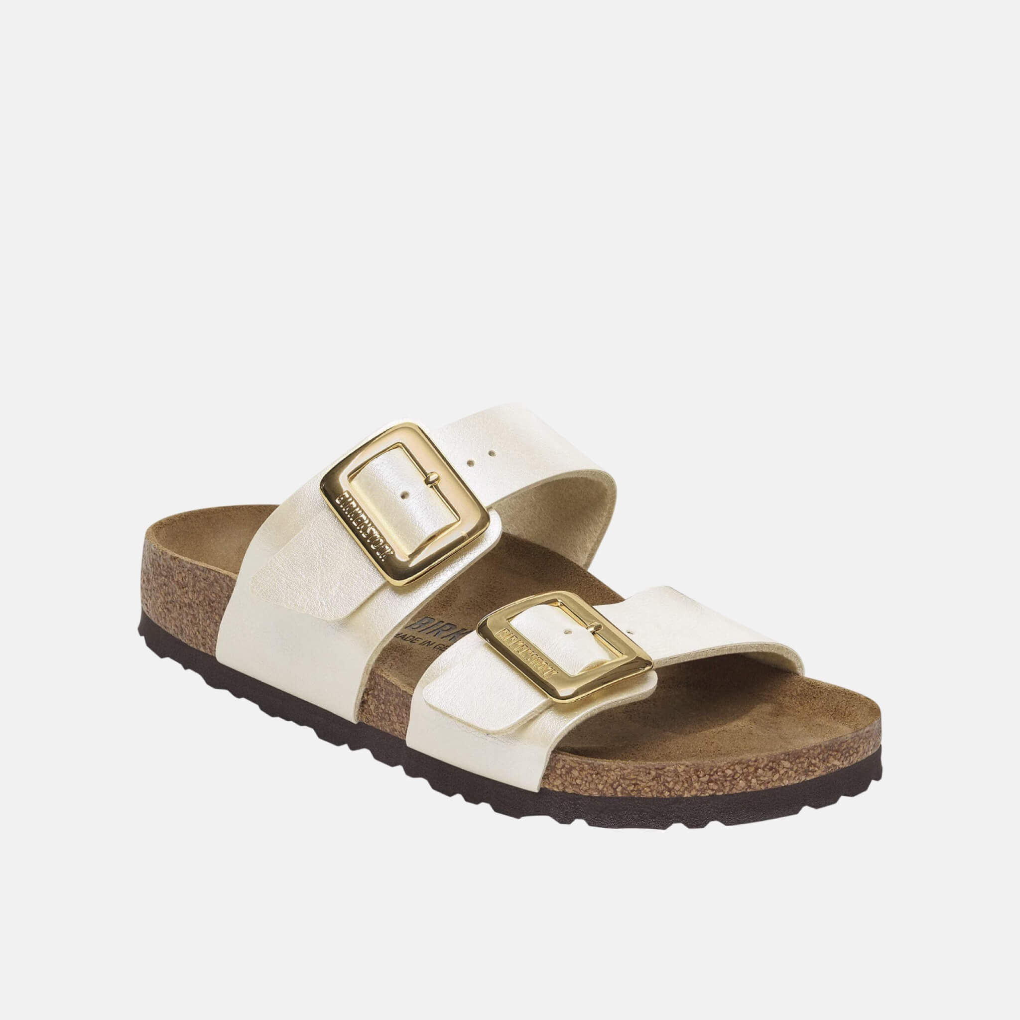Biele Regular Šľapky Sydney Cushion Buckle Birko-Flor