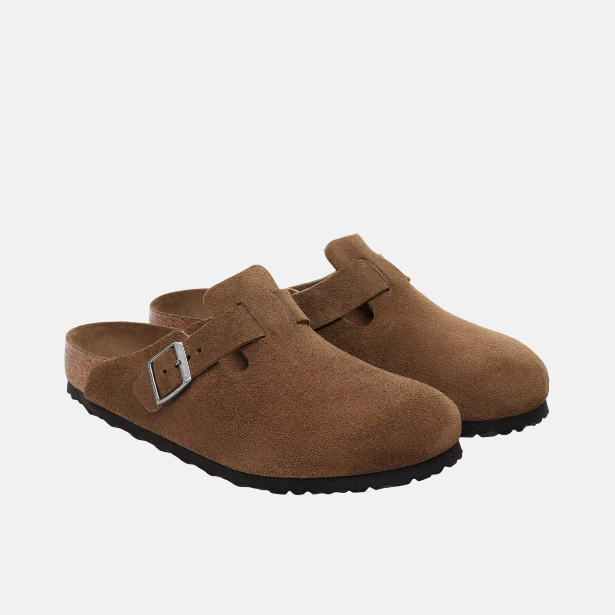 Hnedé regular našuchovčky Boston Soft Footbed Suede Leather