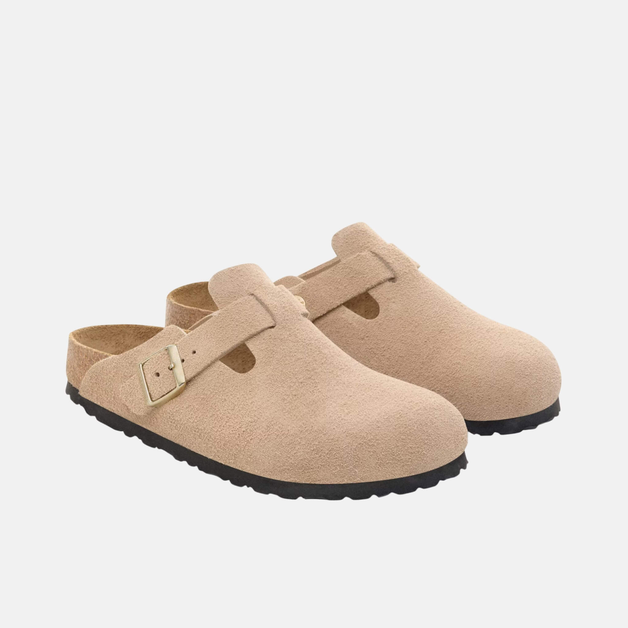 Béžové regular našuchovčky Boston Suede Leather