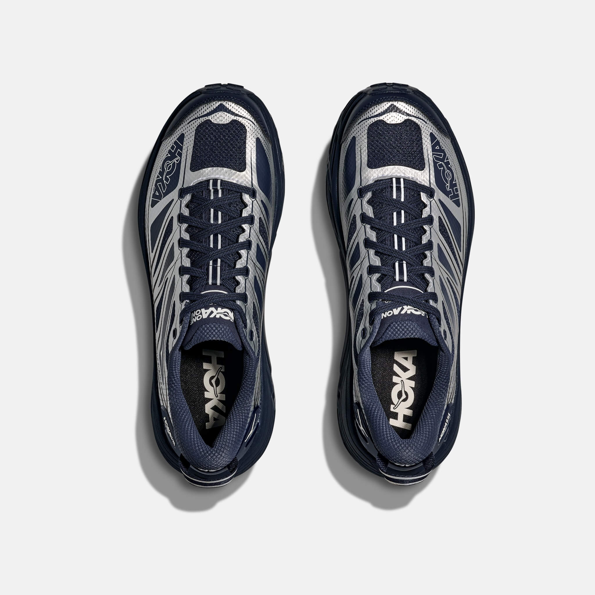 Unisex modro-strieborné tenisky Hoka Mafate Speed 2