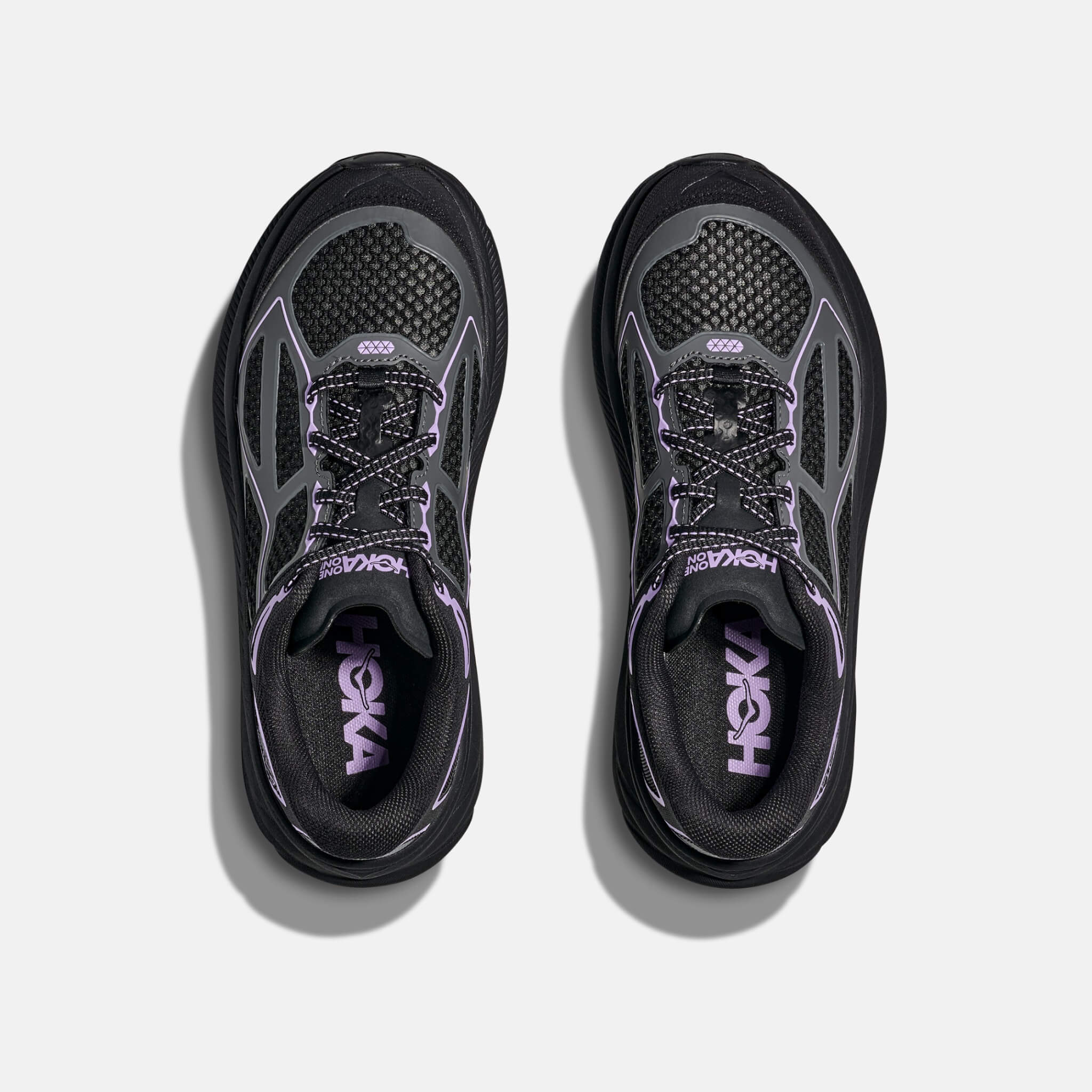 Unisex čierno-fialové tenisky Hoka Clifton One9