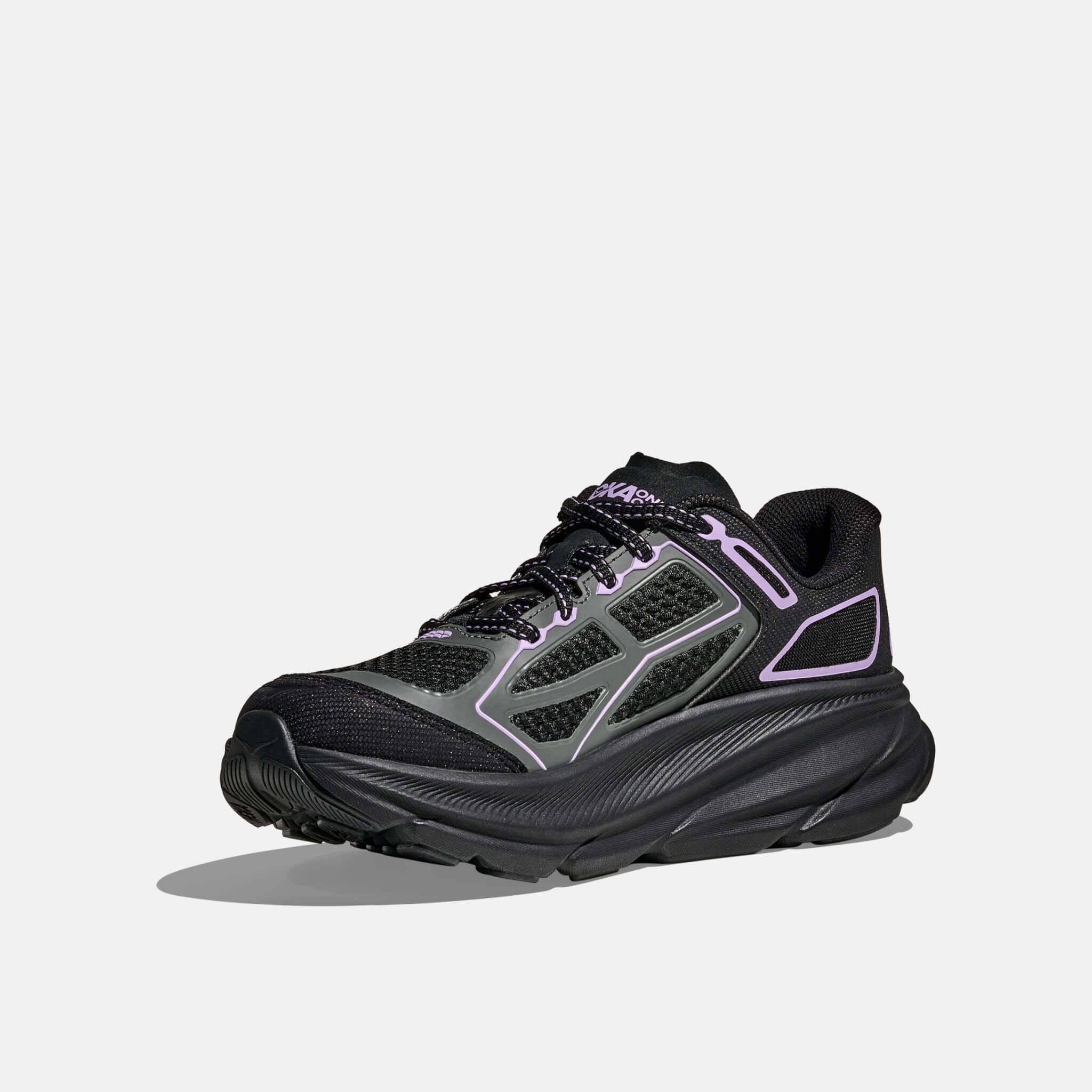 Unisex čierno-fialové tenisky Hoka Clifton One9