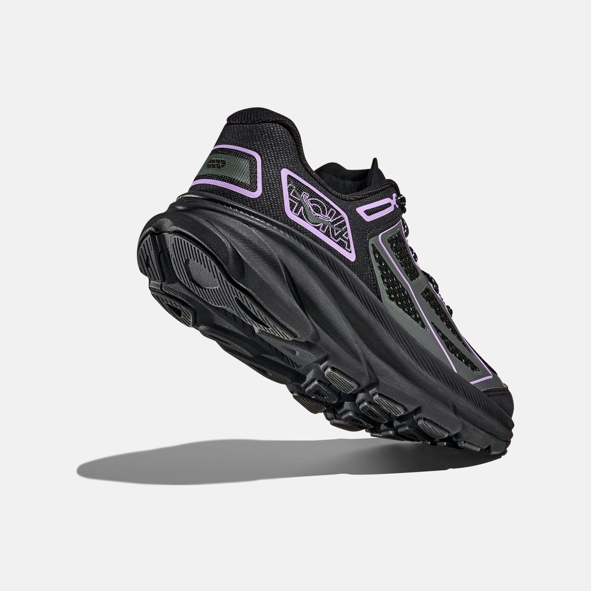 Unisex čierno-fialové tenisky Hoka Clifton One9