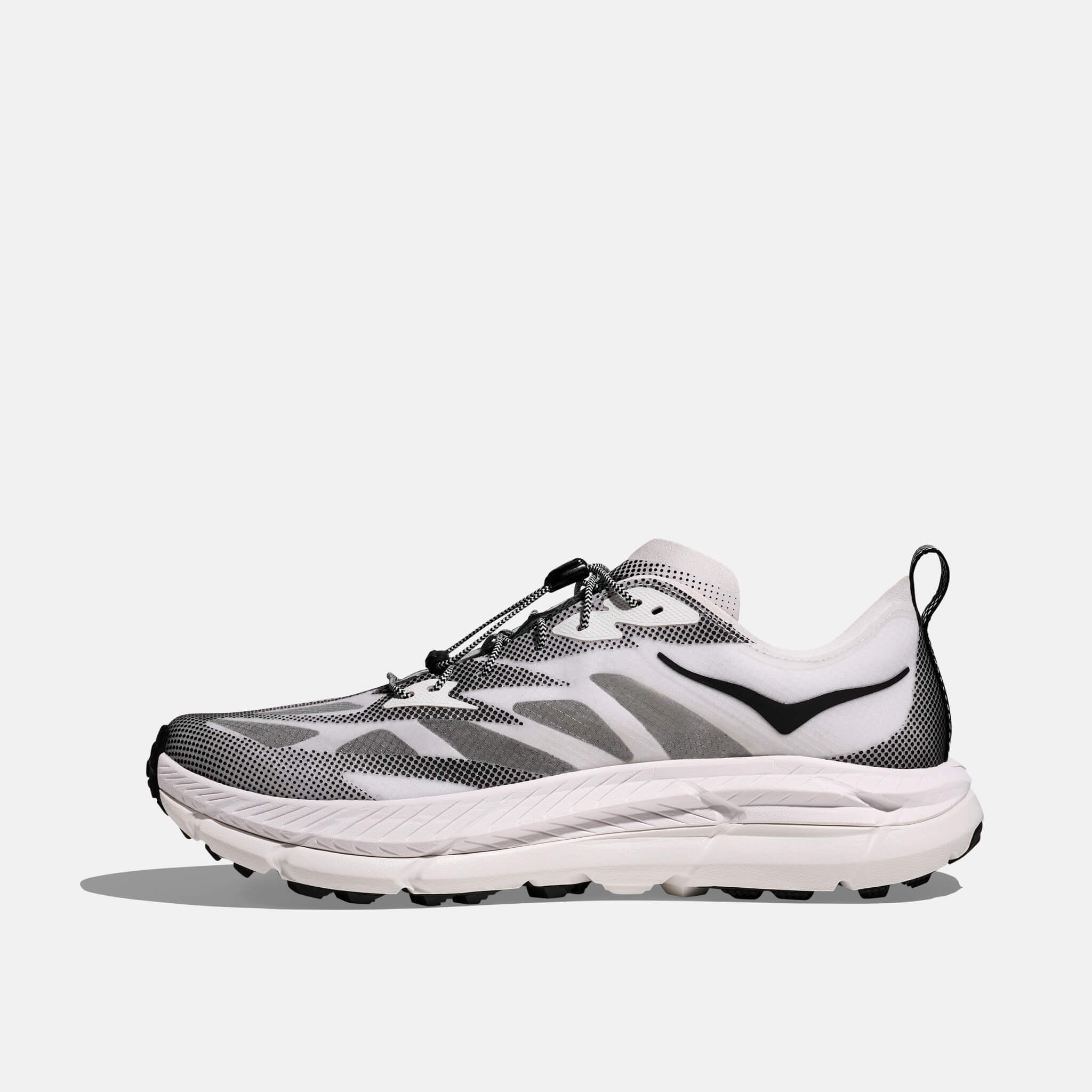 Unisex bielo-čierne tenisky Hoka Mafate Speed 4 Lite TS