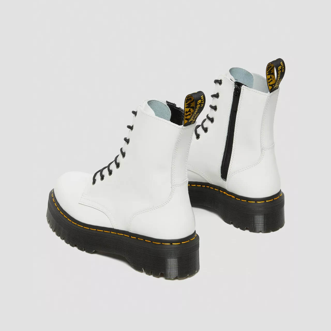 Biele členkové topánky Dr. Martens Jadon