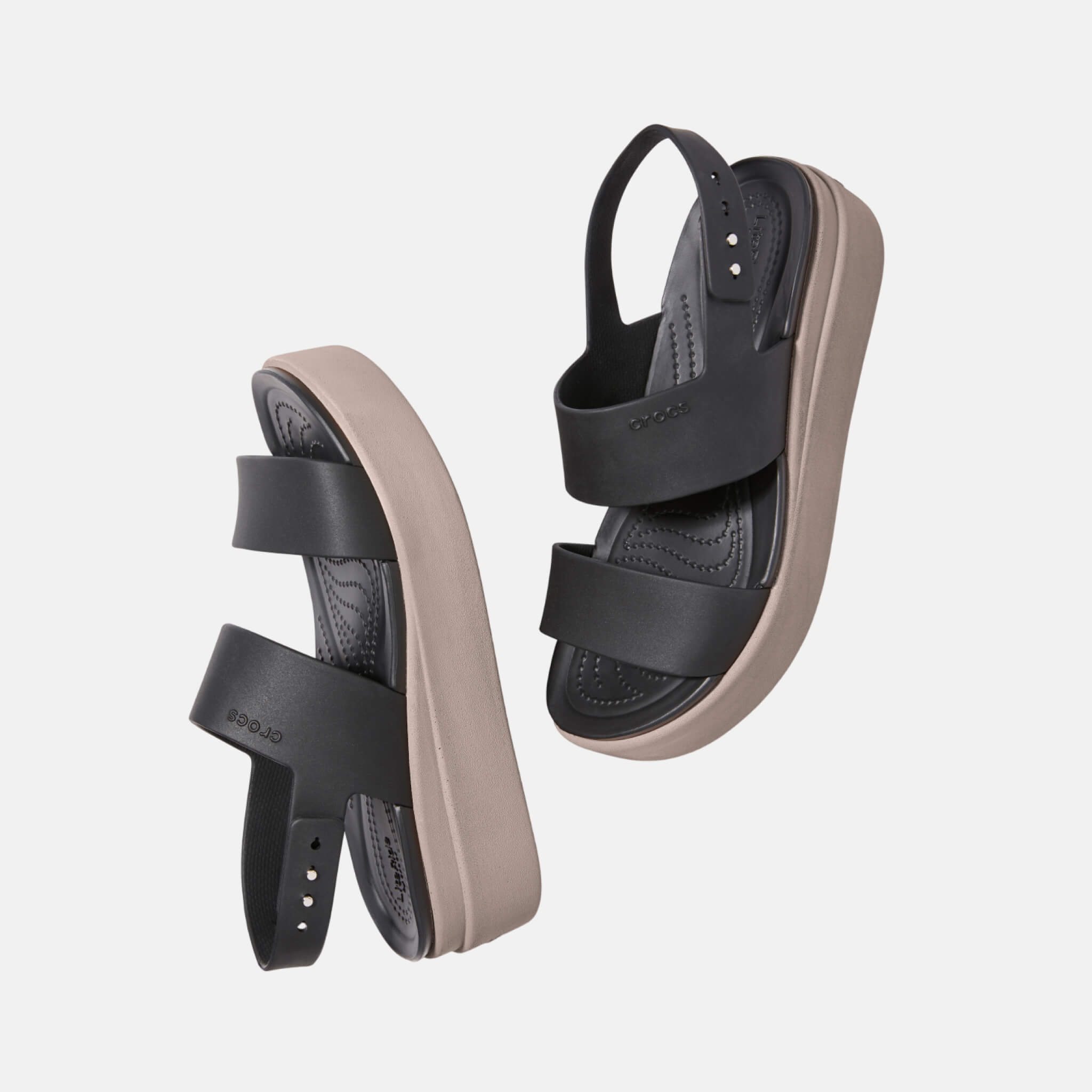 Crocs Brooklyn Low Wedge W Black/Mushroom