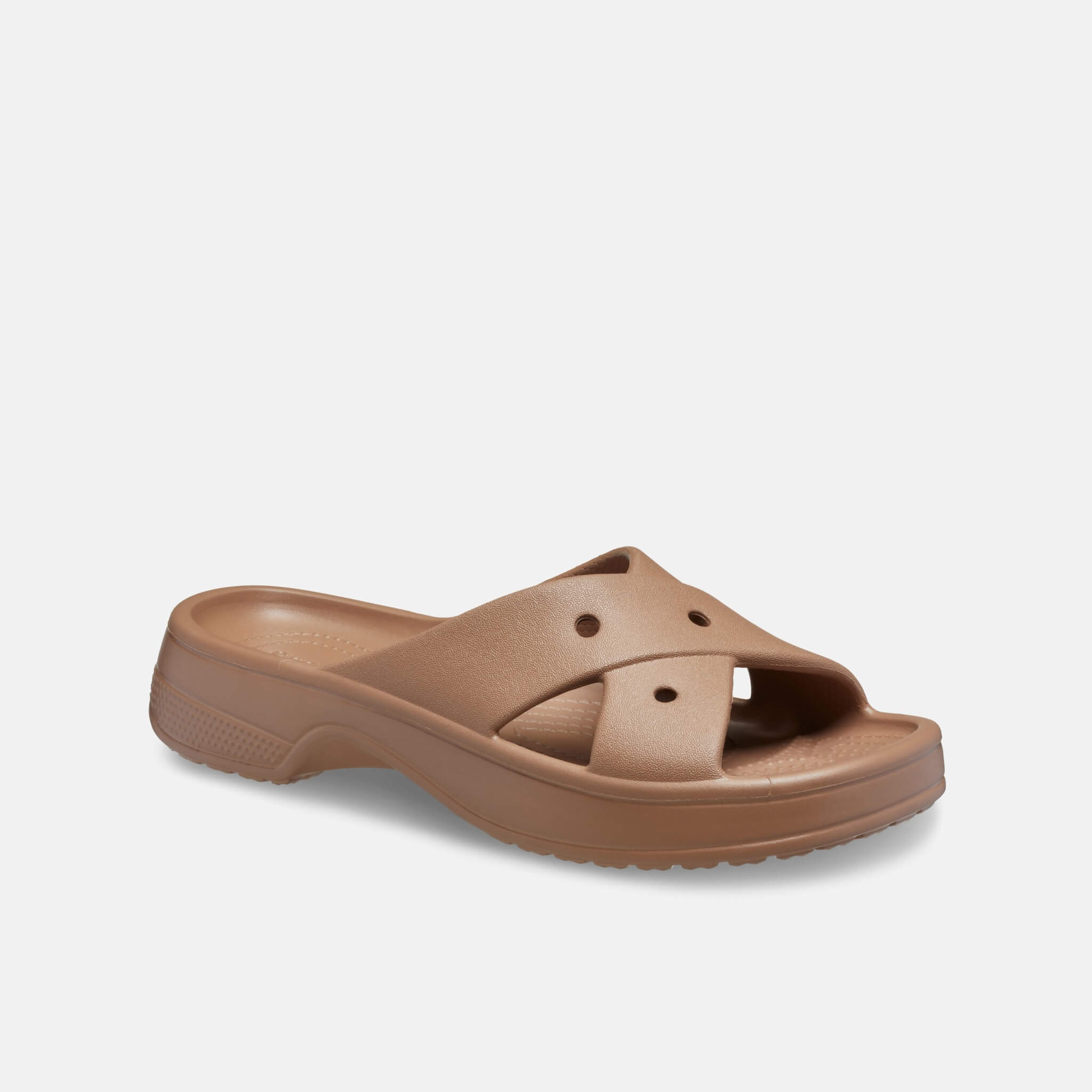 Classic Womens Cross Strap Milk Chocolate
