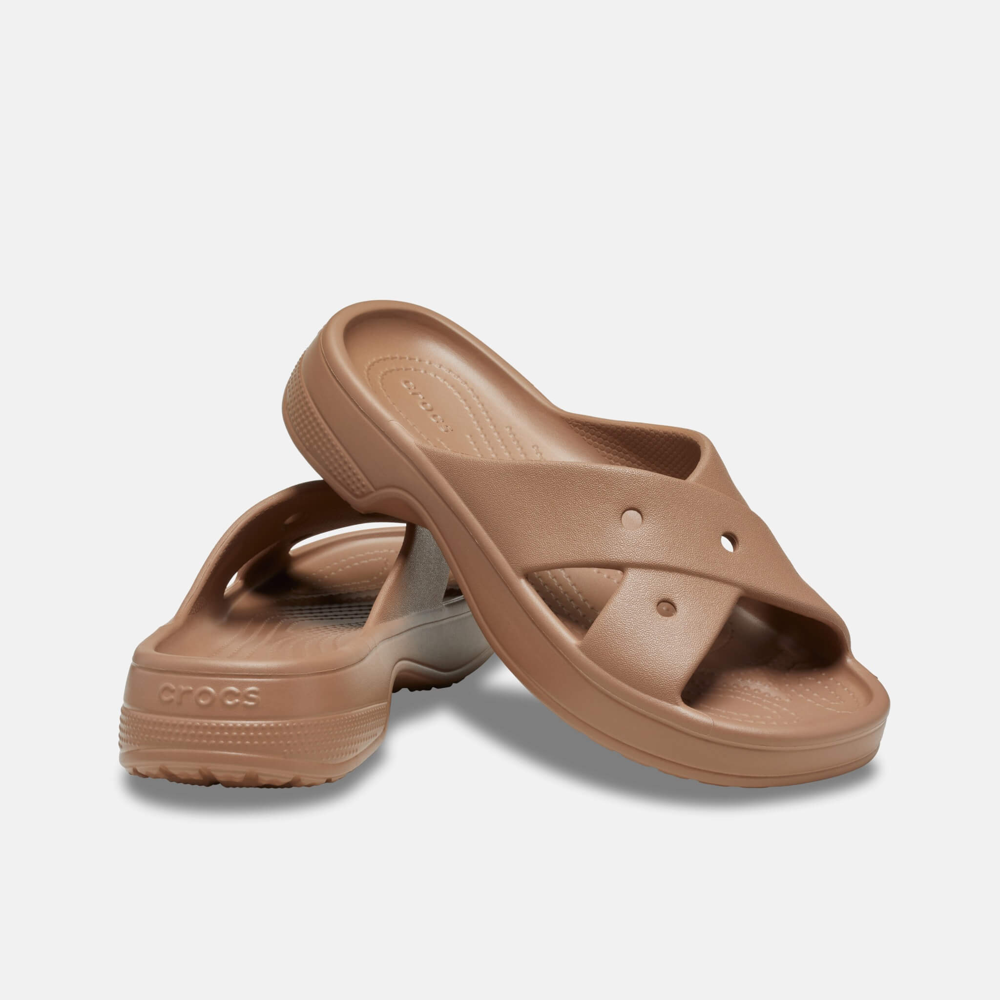 Classic Womens Cross Strap Milk Chocolate