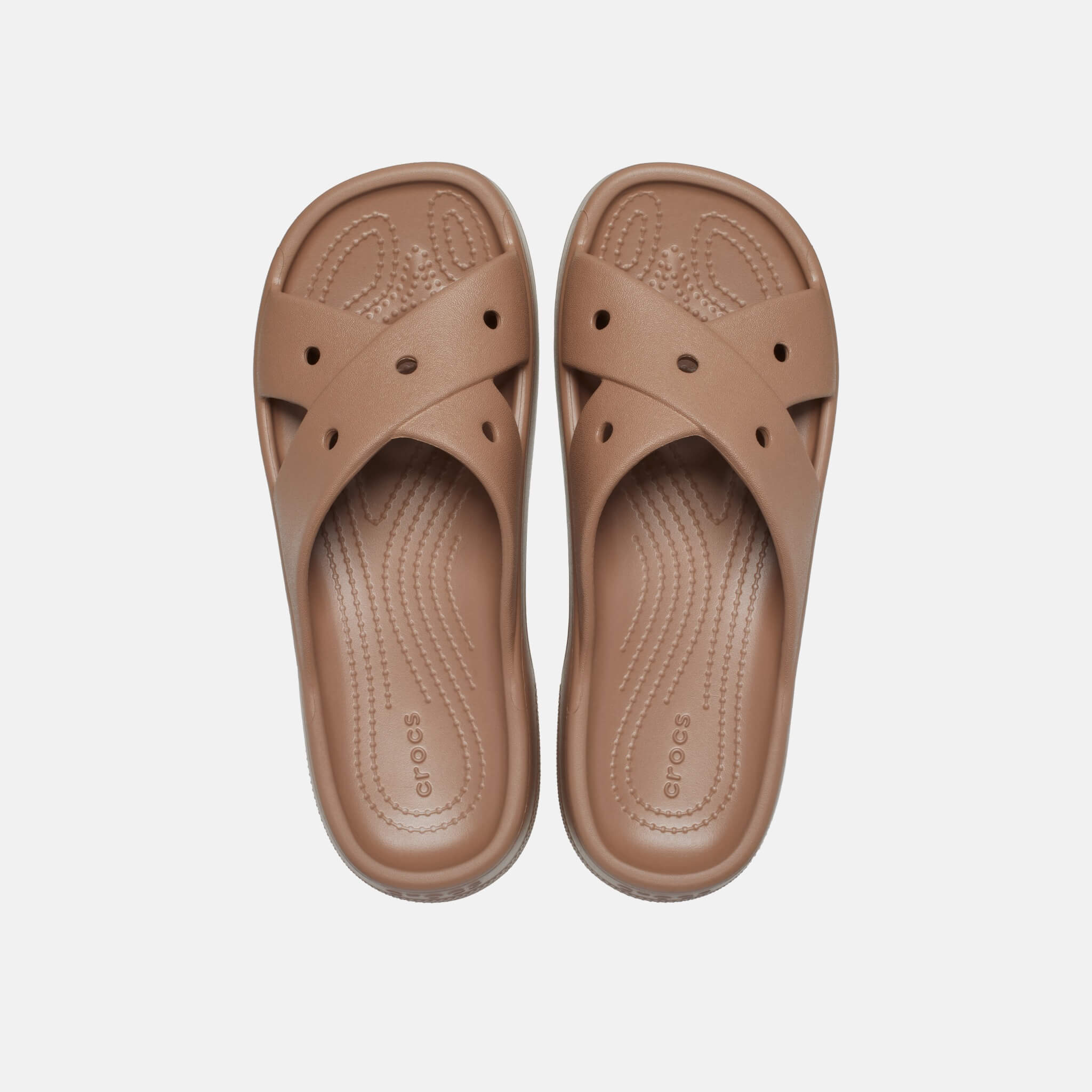 Classic Womens Cross Strap Milk Chocolate