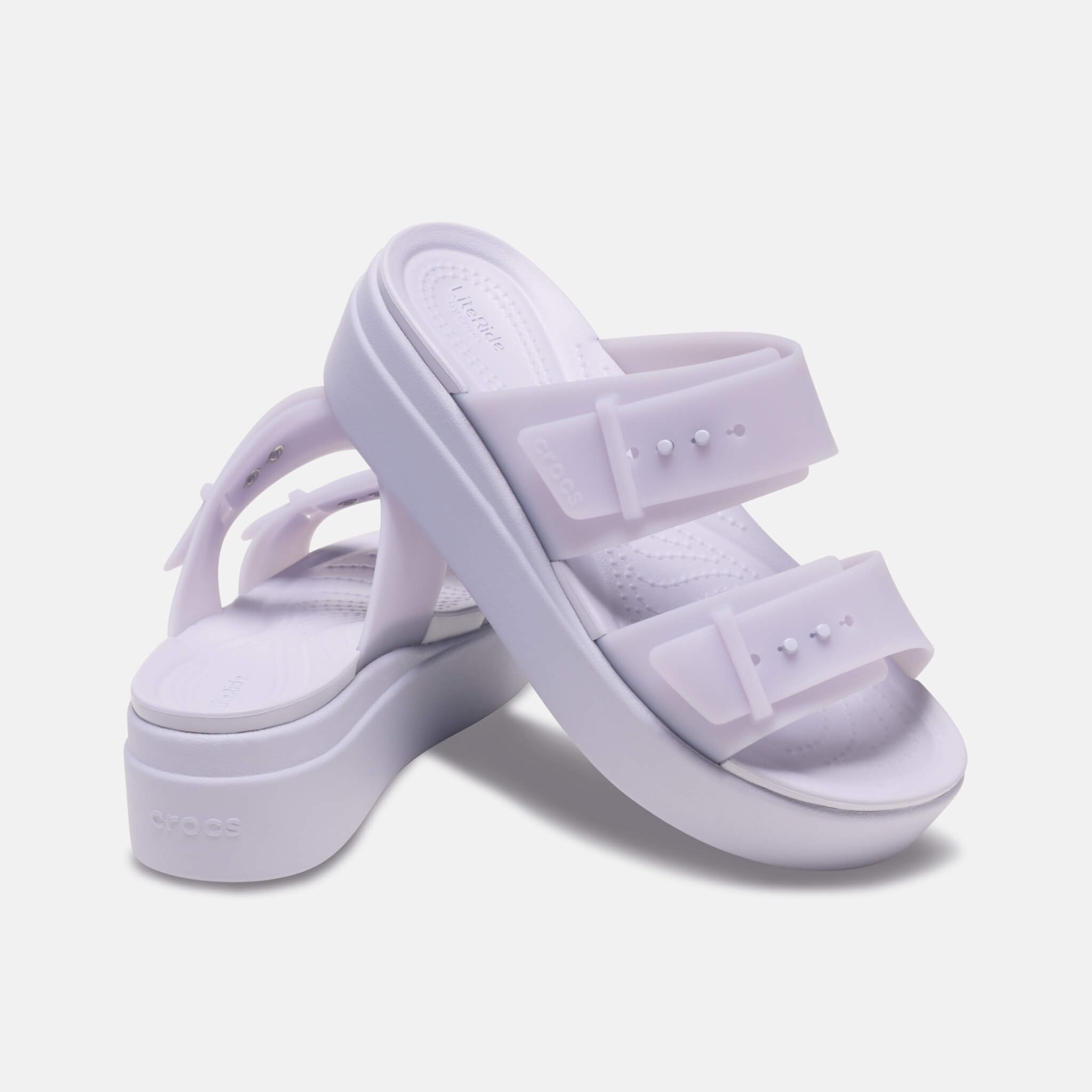 Brooklyn Buckle Frosted Low Wedge Purple Moon