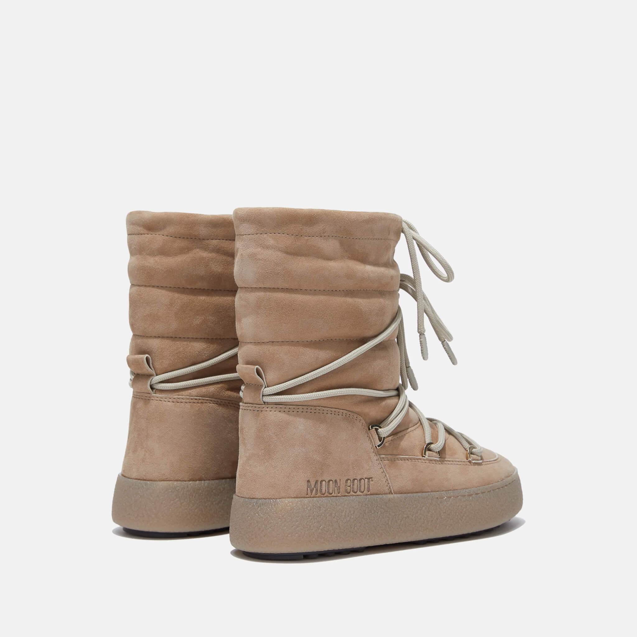 Dámske béžové snehule Moon Boot Ltrack Suede