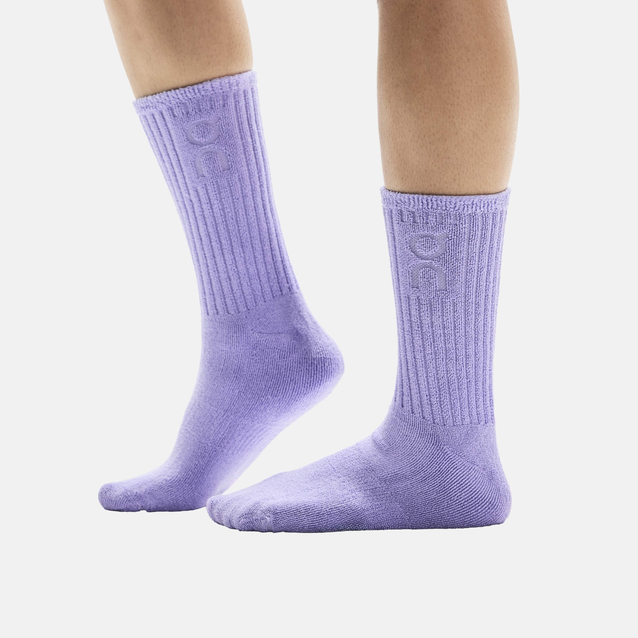 Unisex fialové voľnočasové ponožky On Terry Sock High