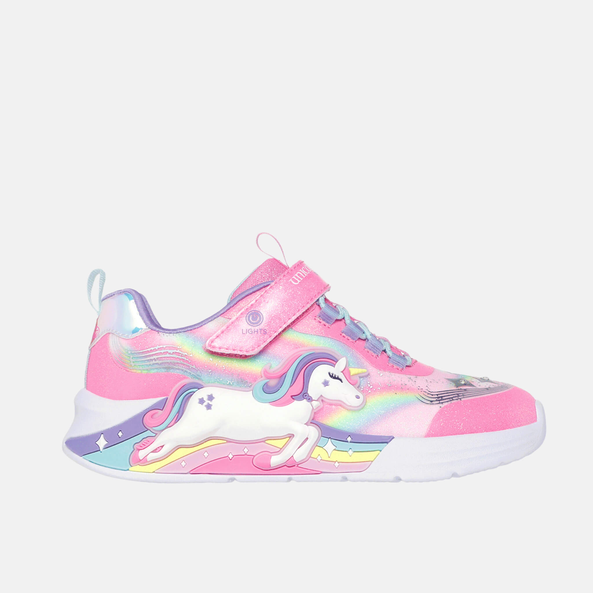 Detské ružové tenisky Skechers S-Lights: Unicorn Chaser