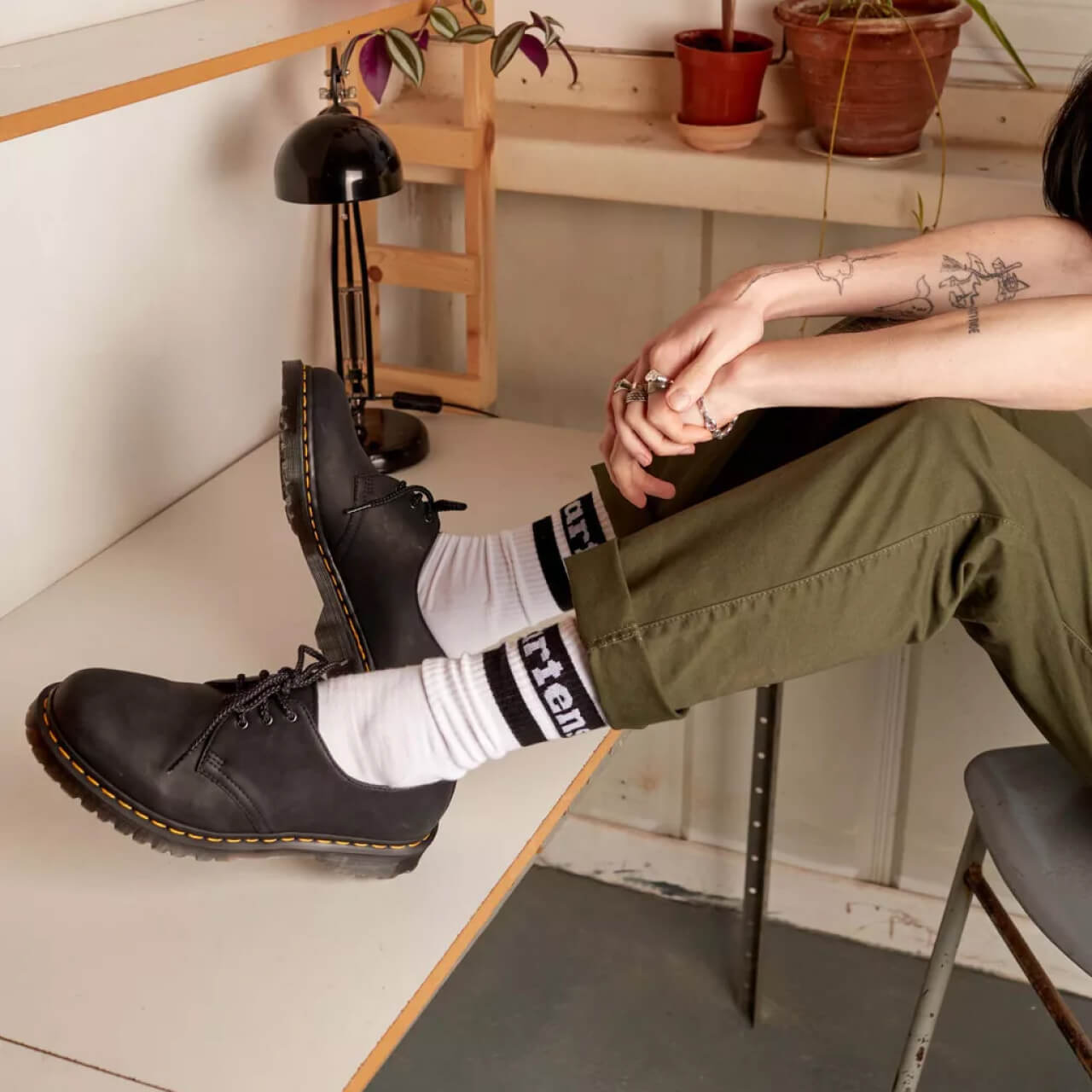 Pánske čierne poltopánky Dr. Martens 1461